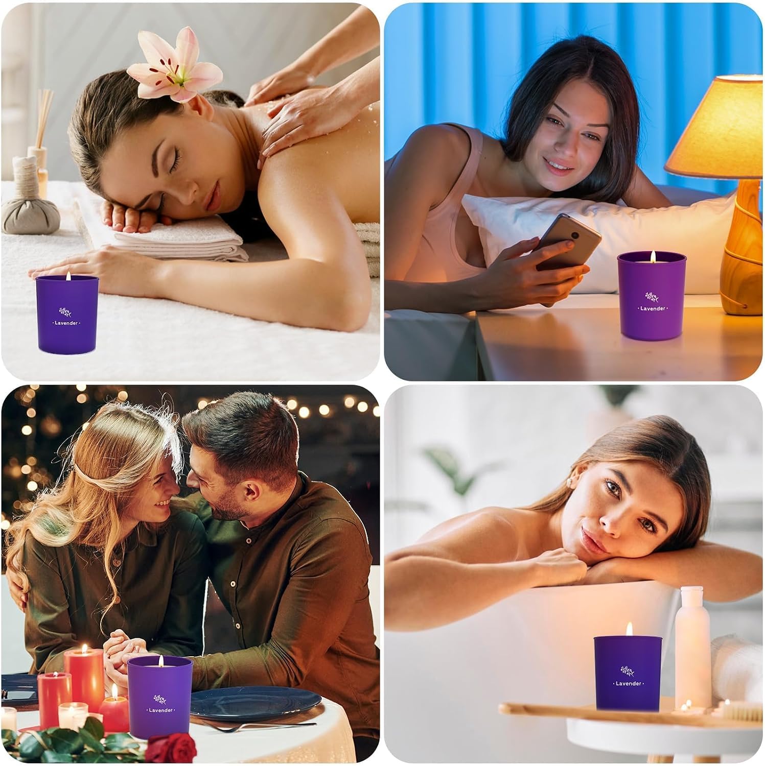 Detalle 1 de Lavender Soy Candle, 8 oz