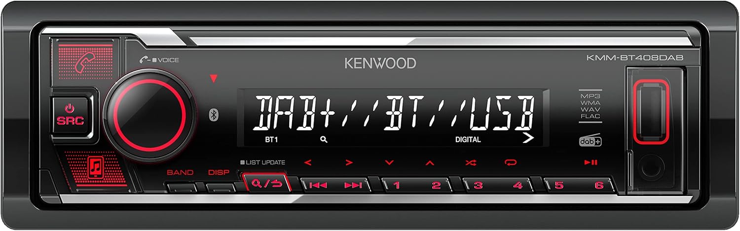 Thumbnail 1 de Kenwood KMM-BT408DAB USB-Autoradio mit DAB+ und Bluetooth-Freisprechfunktion