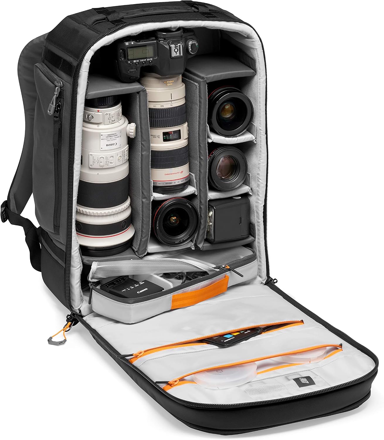Detalle de Lowepro Pro Trekker Outdoor Camera Bag (Camera Backpack) – carry-on ready, weatherproof and modular