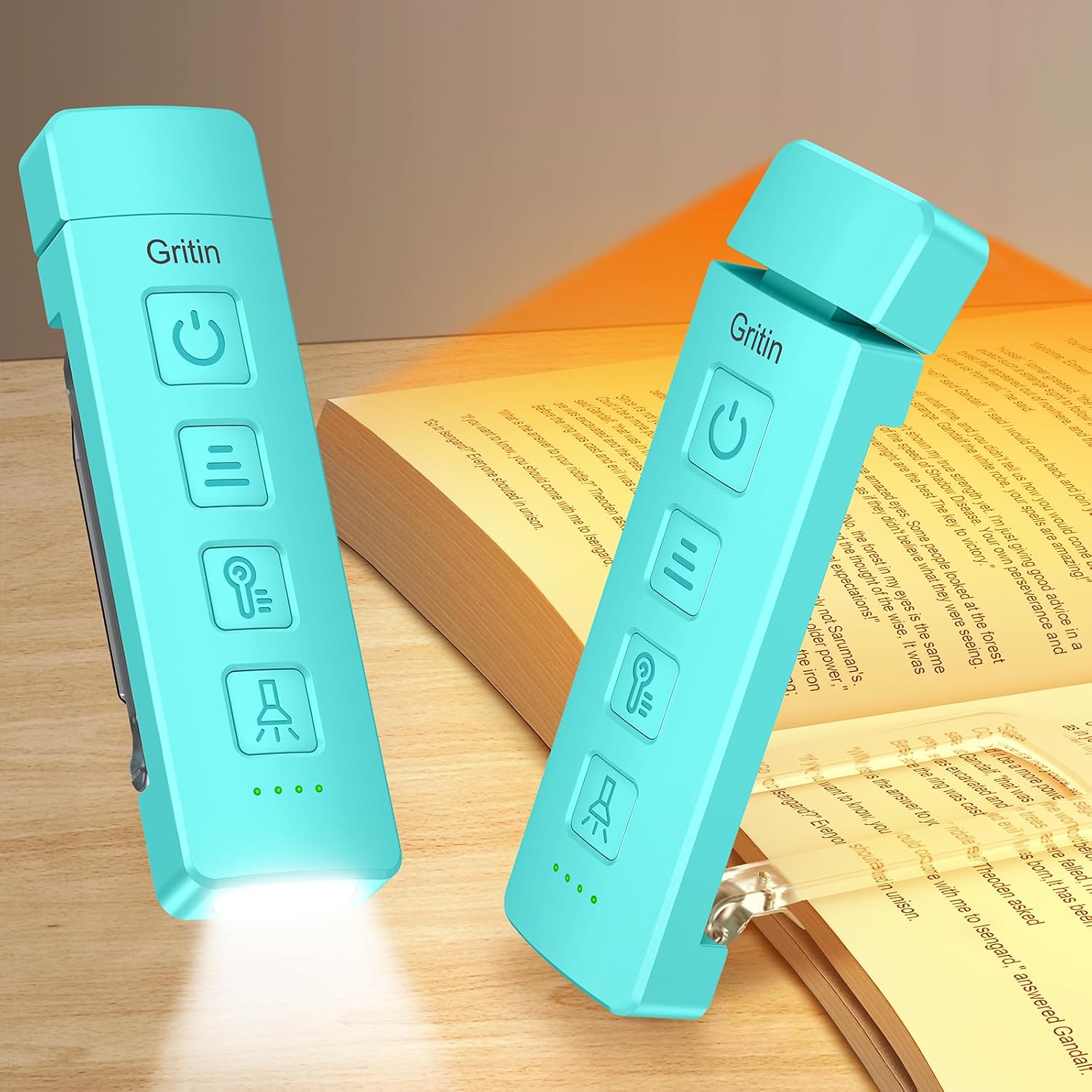 Detalle de Gritin G1316 Clip-On Book Light with 7 LEDs, 6 Colour Temps and Torch