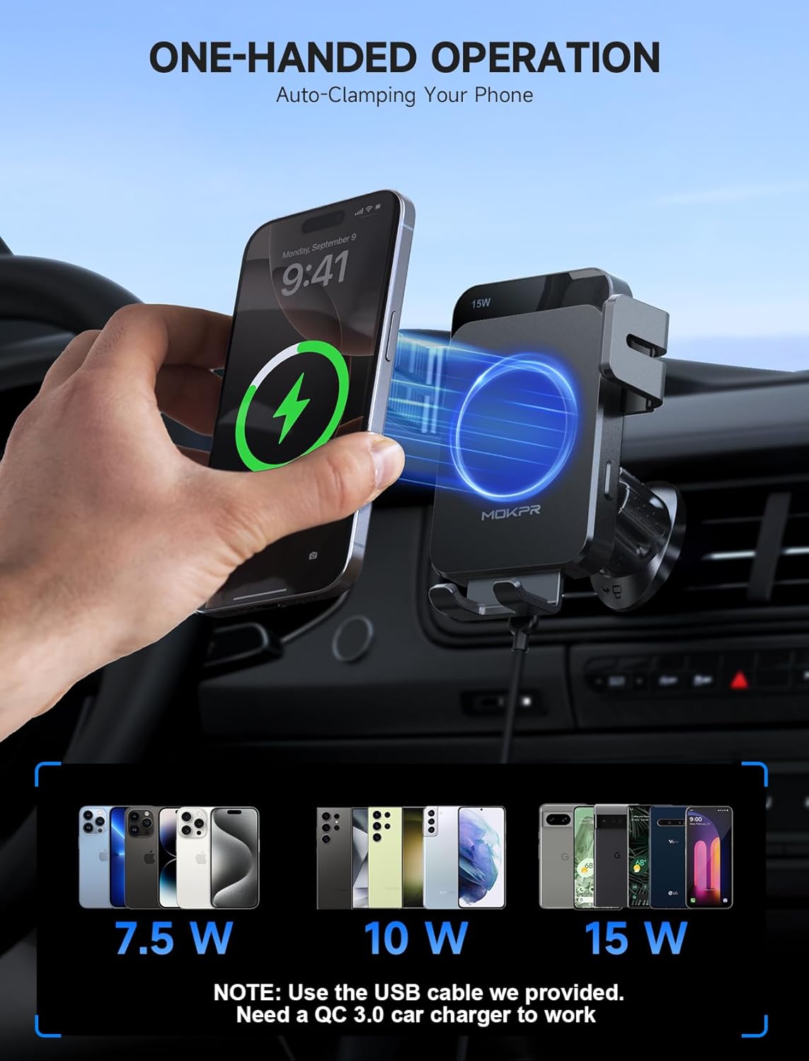 Detalle de MOKPR Handyhalterung Auto 15W