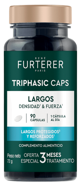 Detalle de René Furterer Triphasic Caps Cabellos Largos 90 cápsulas