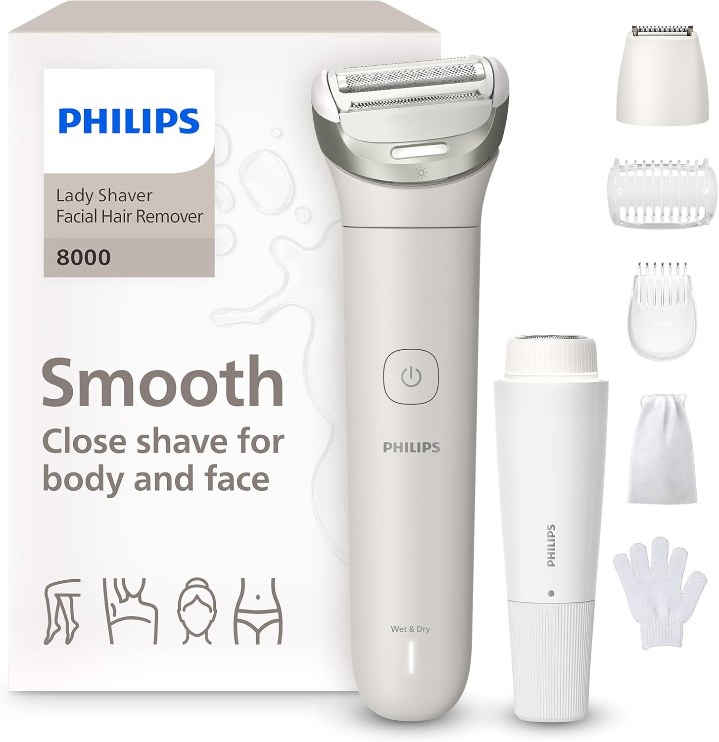 Detalle de Philips Lady Shaver Series 8000 (BRL159/00) – Cordless Wet & Dry Shaver Review