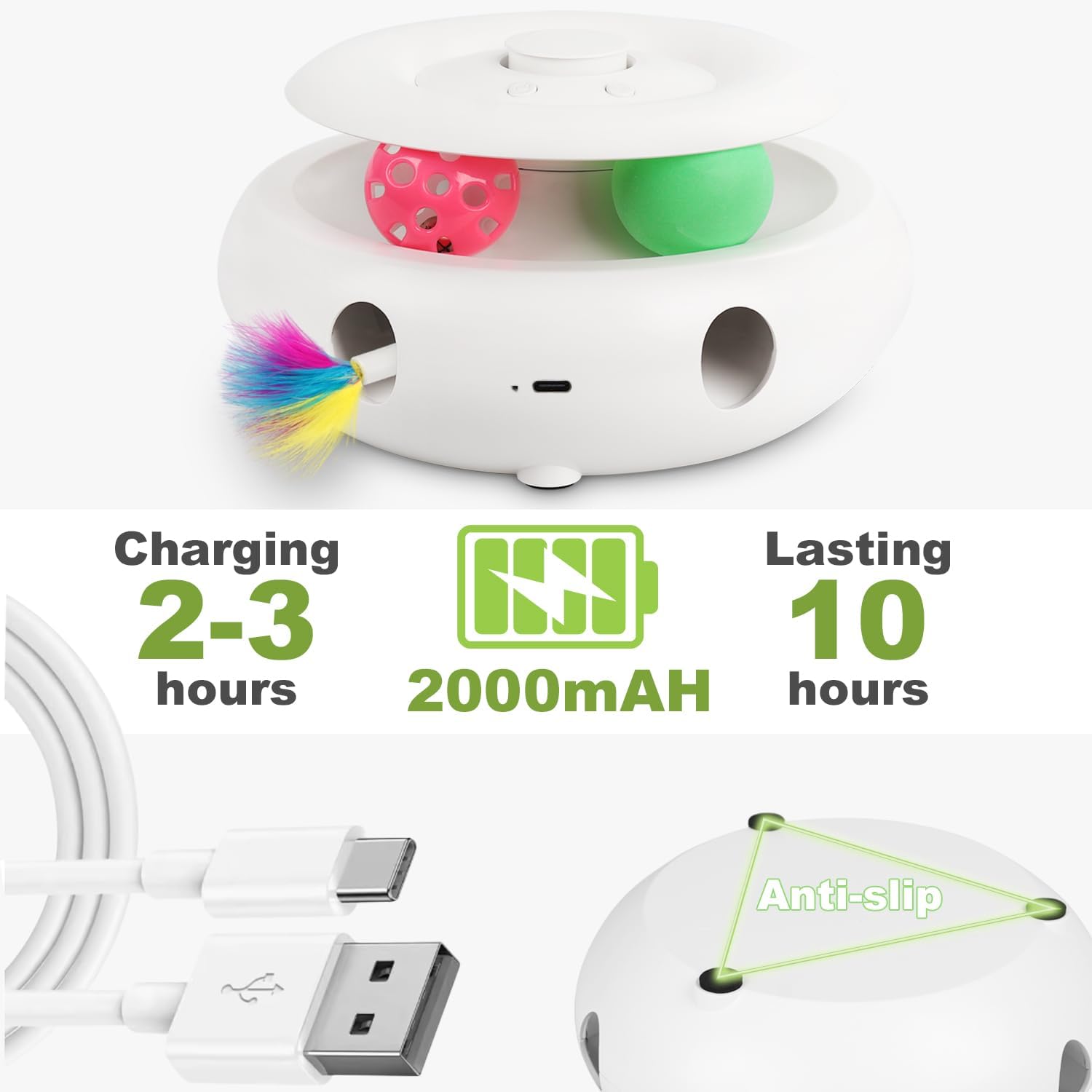 Detalle 1 de 3-in-1 Interactive Cat Toy