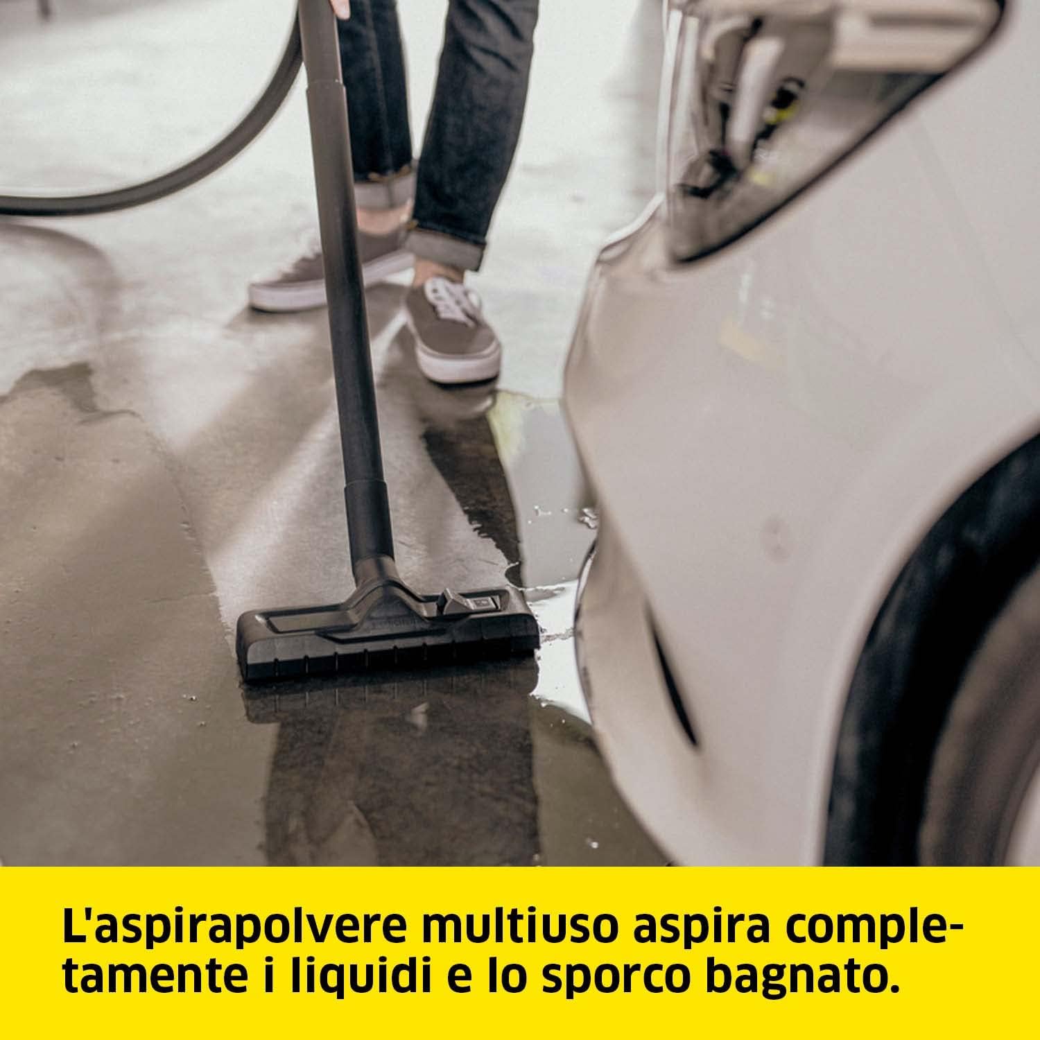 Thumbnail 5 de KÄRCHER WD 5 S - Aspiratore solido/liquido 25 l, 1200 W, contenitore in acciaio inox, 2,2 m tubo di aspirazione, funzione soffiante e pulizia filtro