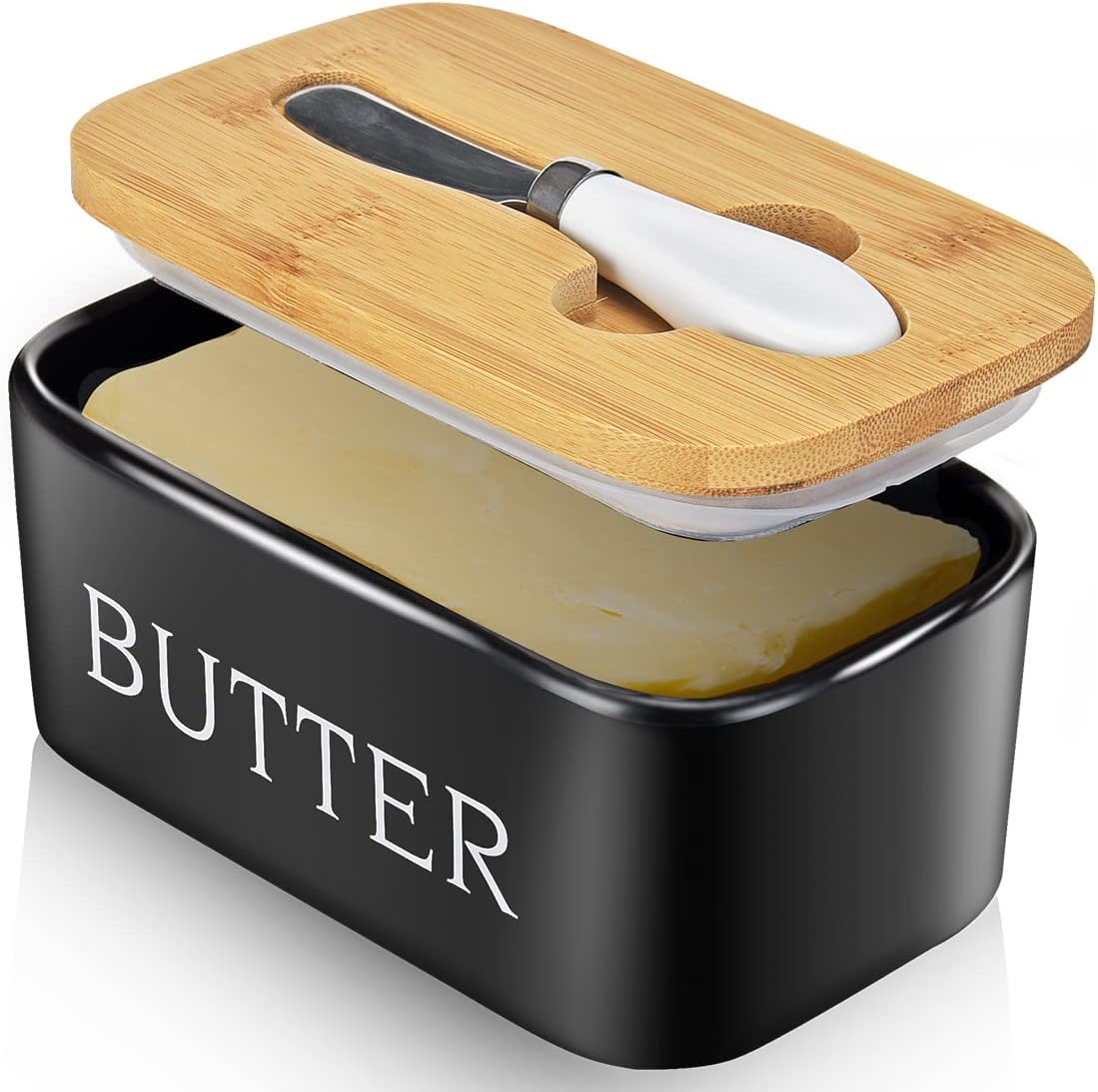 Large Ceramic Butter Dish with Lid