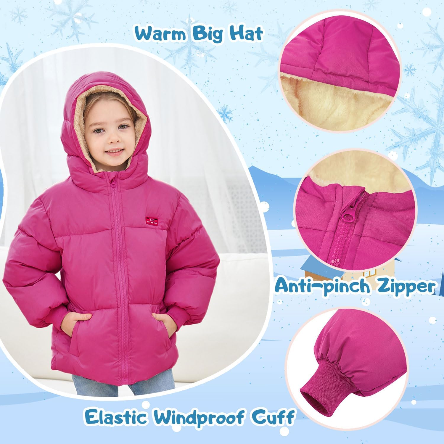 Thumbnail 5 de Kids4ever Winter Coat for Kids with Hood