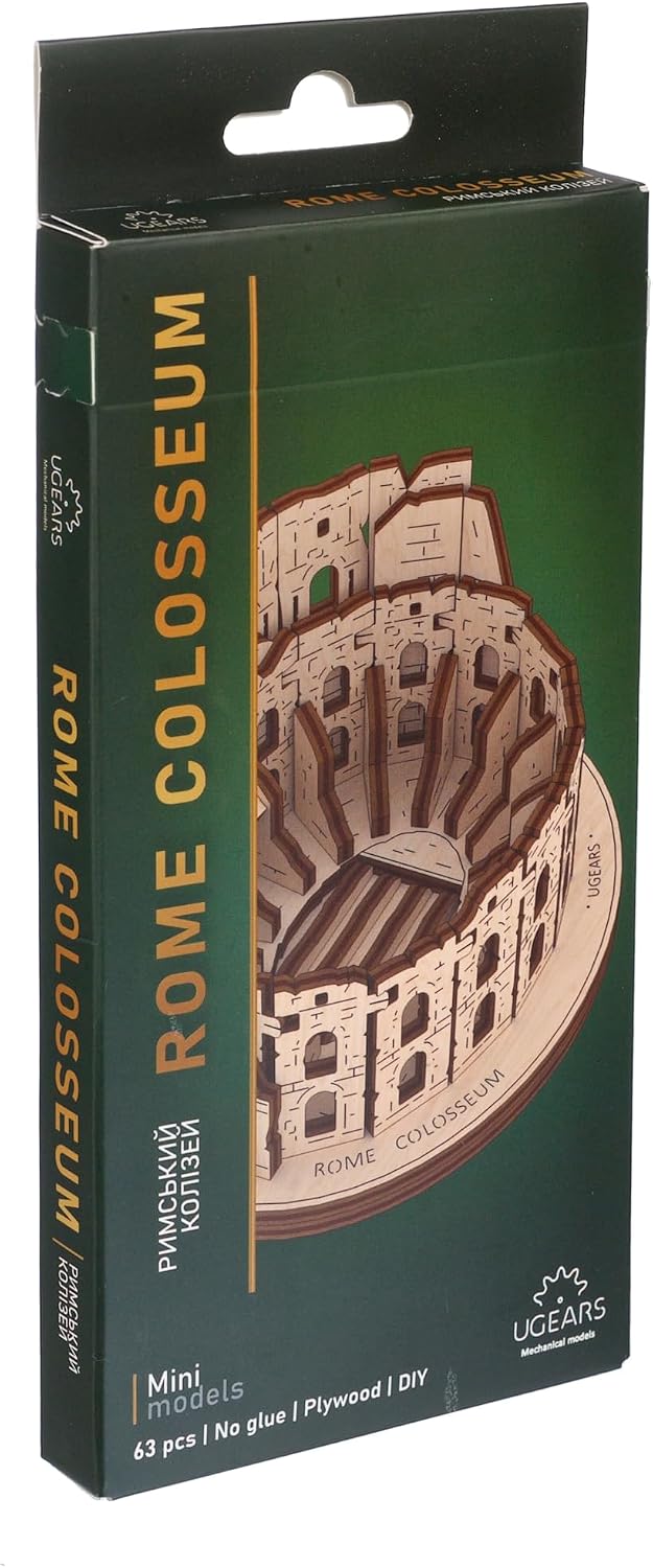Thumbnail 6 de UGEA RS Colosseo di Roma Puzzle 3D in legno per adulti – kit di modellismo da costruire
