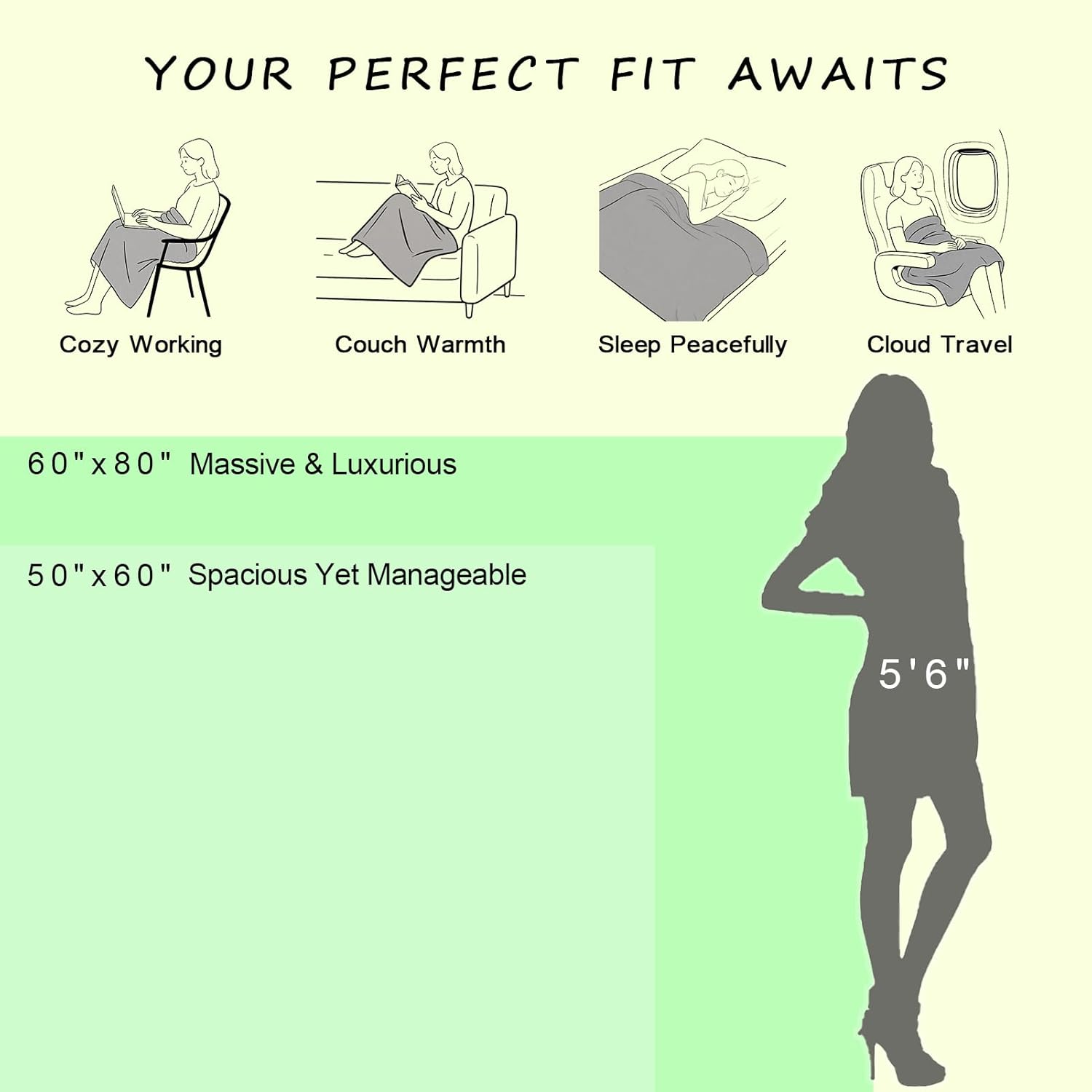 Thumbnail 6 de CozeCube Blue Throw Blanket (50"x60") Soft Cozy Cable Knit Style for Couch & Bed