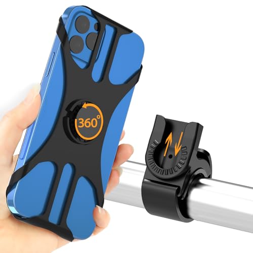 Detalle de Rouclo Uchwyt na telefon pentru vélo – support universel avec amortissement, 360° rotation (Noir, 4)