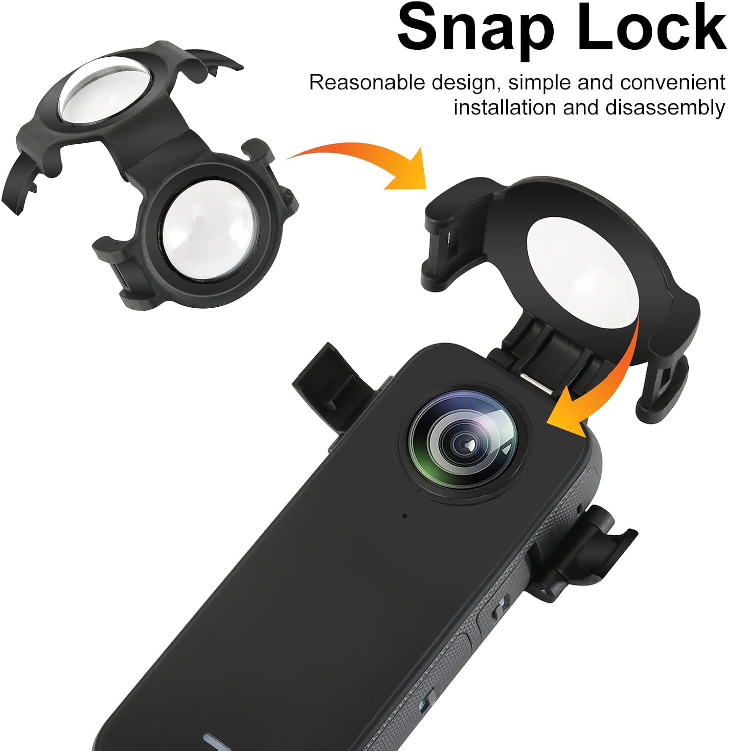 Detalle de PULUZ Upgrade Insta 360 X3 Lens Protector: Dual Lens Guards for Insta360 X3