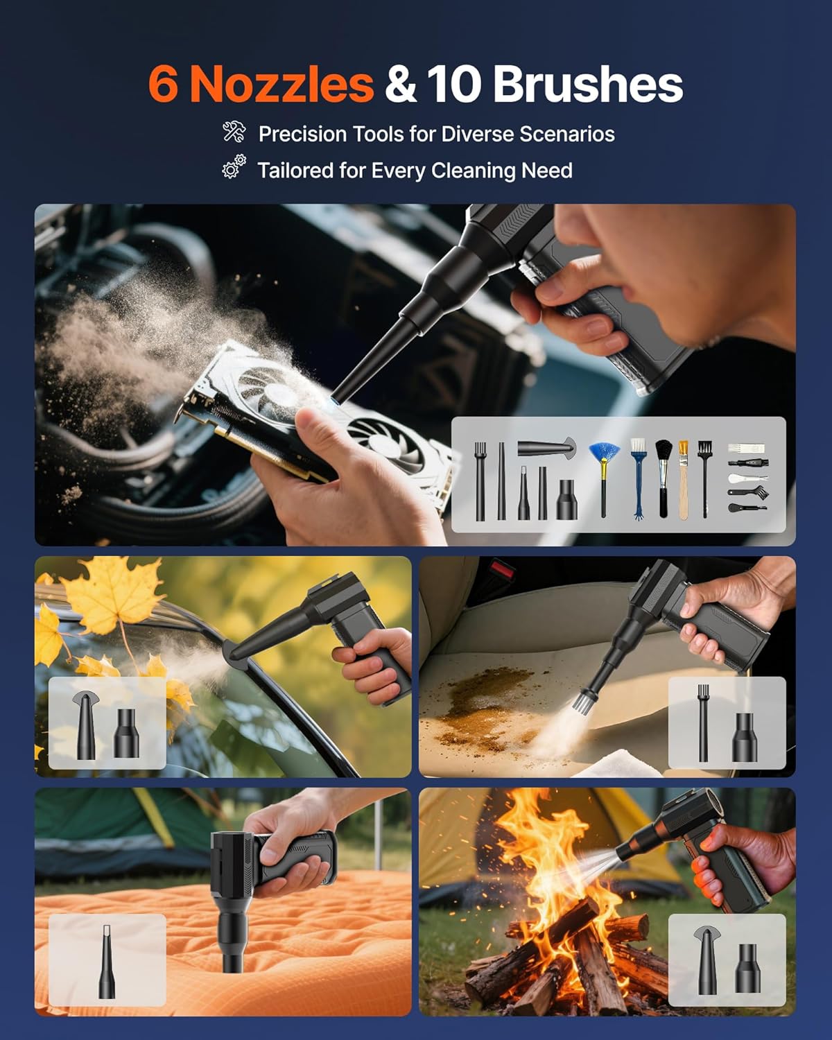 Thumbnail 4 de ZOAIVR Compressed Air Duster 130,000RPM