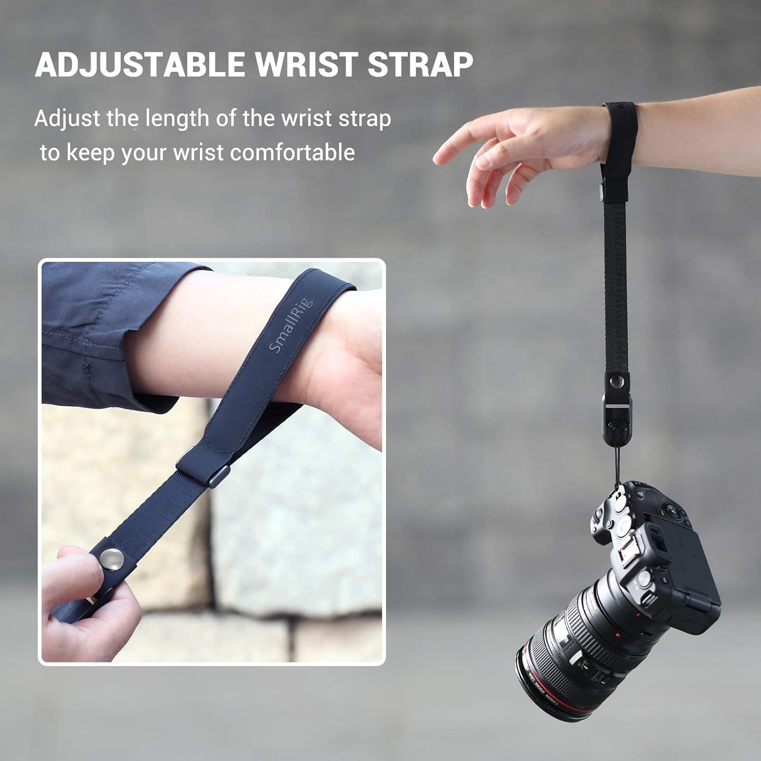 Thumbnail 3 de SMALLRIG Universal Camera Wrist Strap with 2 Quick Release Clips (PSW2398)