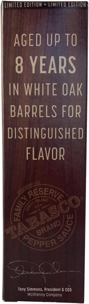 Detalle 1 de TABASCO® Family Reserve 148 ml, edizione limitata con invecchiamento fino a 8 anni in botti di quercia bianca