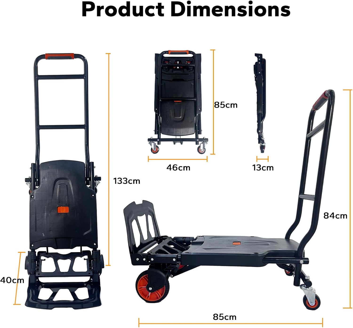Thumbnail 1 de MediHoist 2-in-1 Sackkarre klappbar (bis 200 kg) – Plattformwagen & Sackkarre in einem