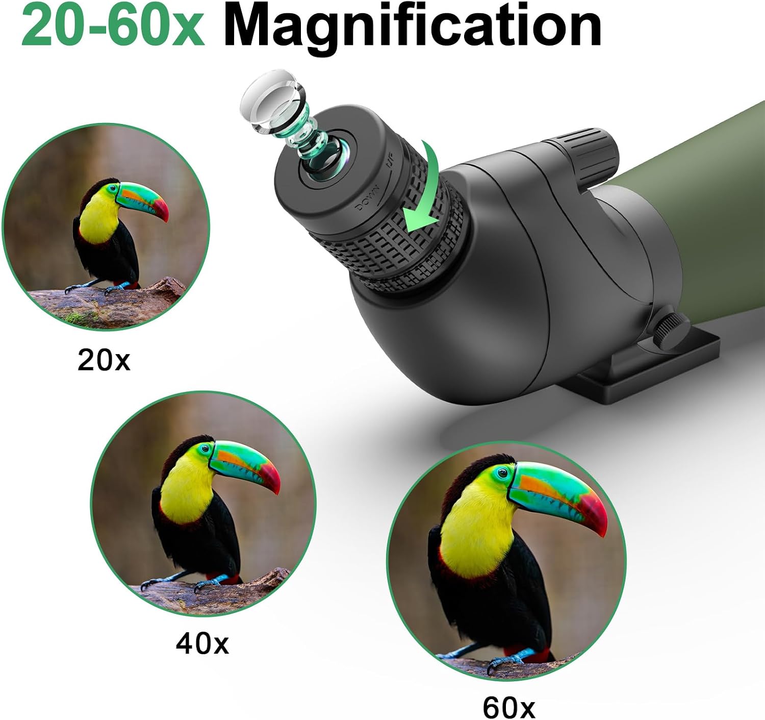 Thumbnail 2 de Gosky Flagship DiamondEdge 20-60x80 spotting scope