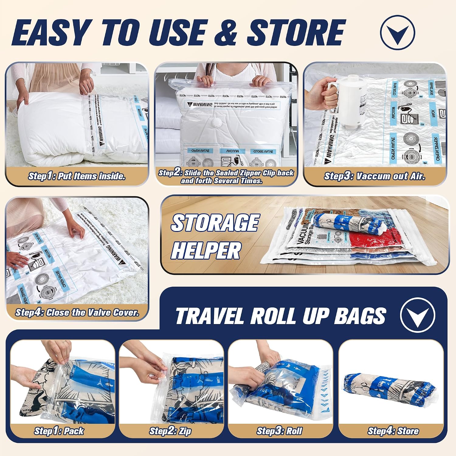 Detalle de Storage Master Space Saver Bags 80% space