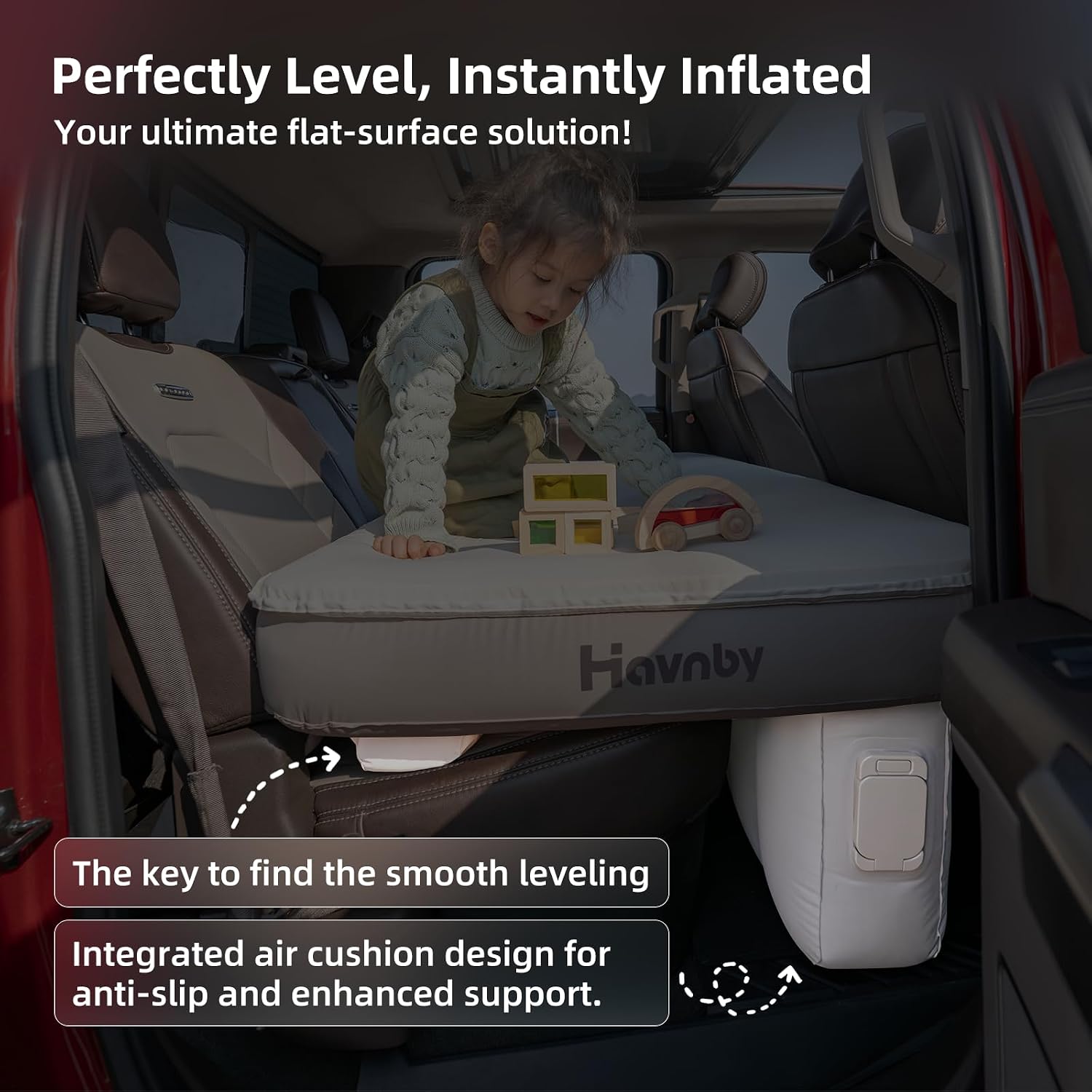Detalle de Havnby SnugNest H-PTRSM-SA-US Ford Pickup Rear-Cab Mattress with Built-In Pump