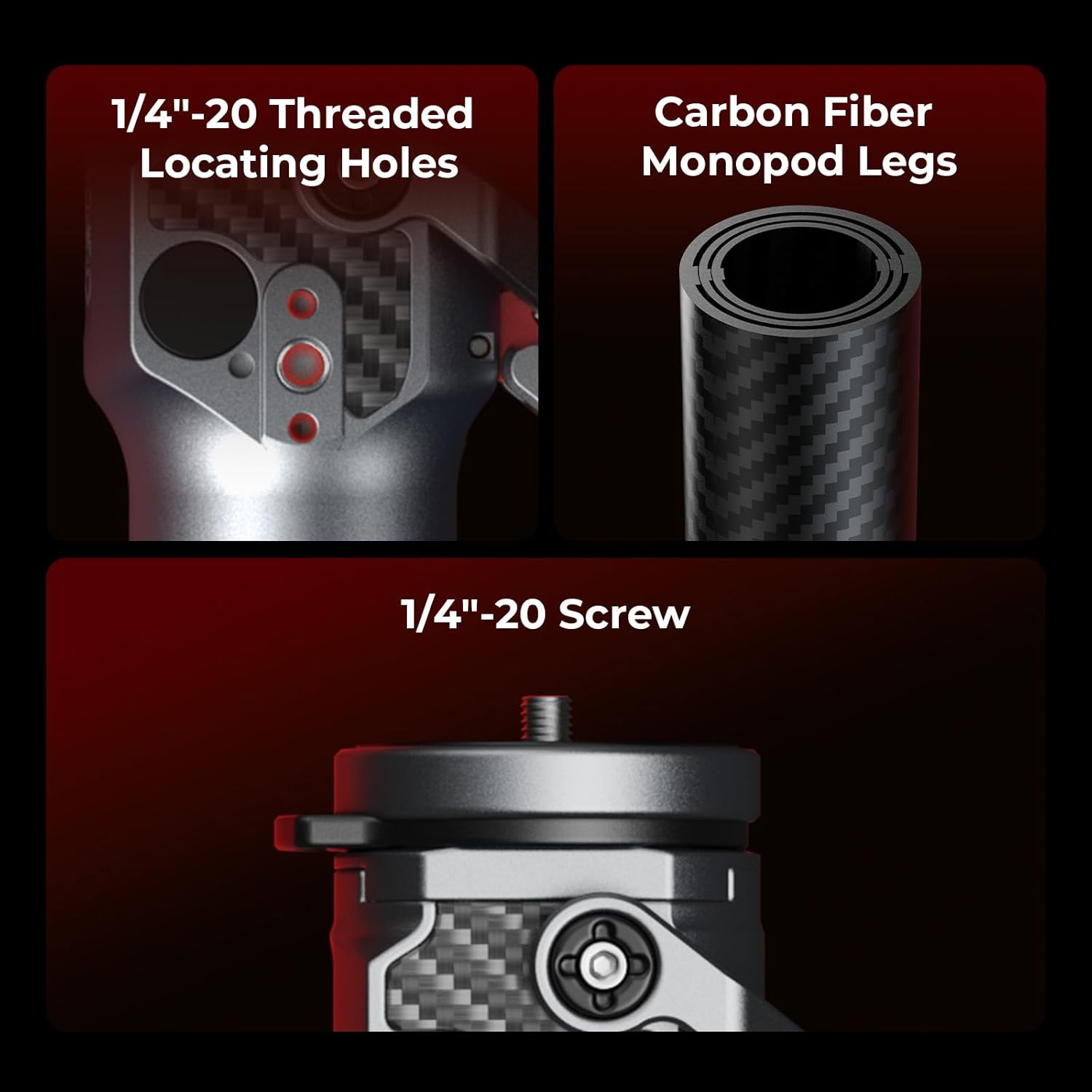 Thumbnail 6 de SmallRig Monopiede in fibra di carbonio 166,5 cm (65,6") per fotocamera – modello 5564