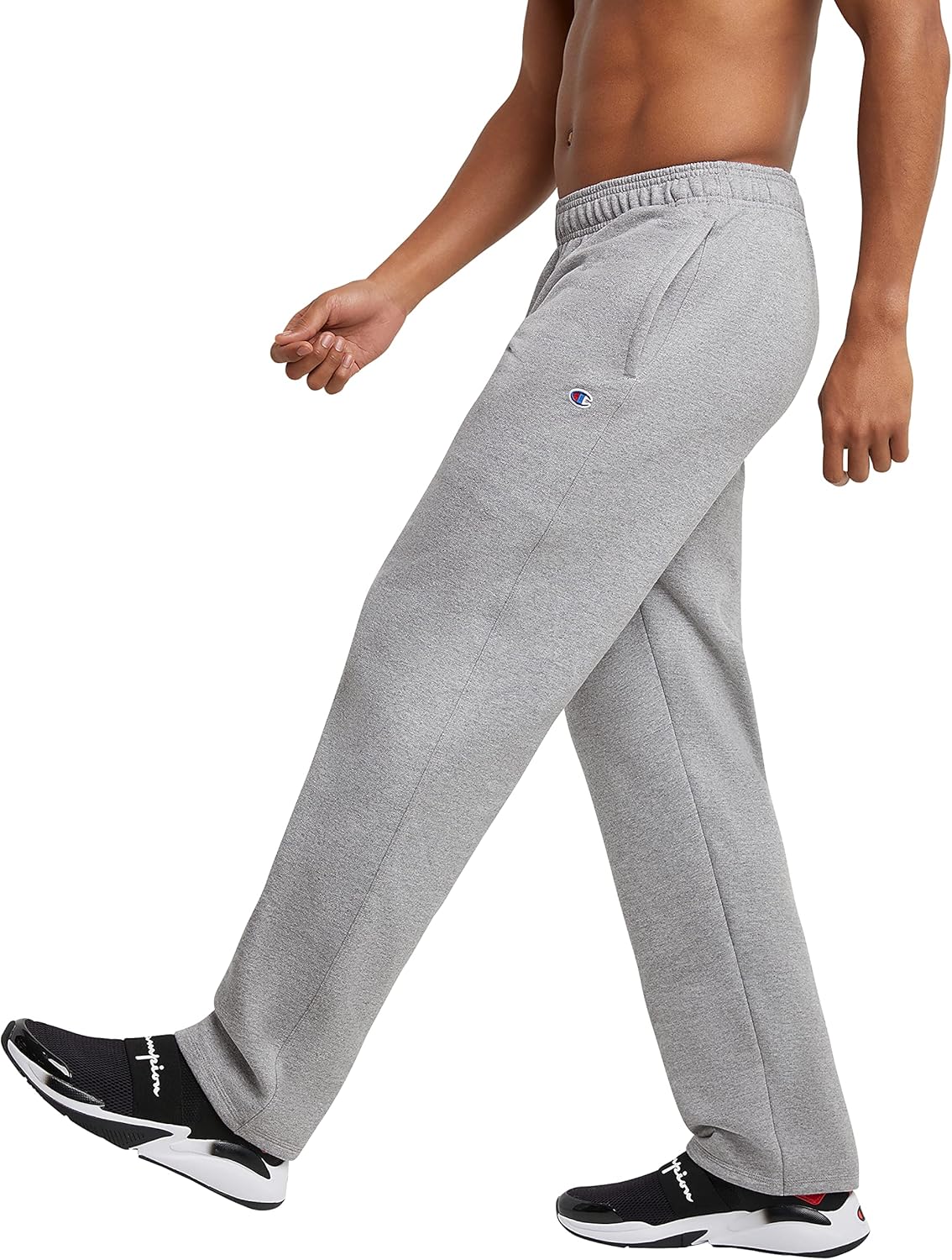 Detalle de Champion Men's Open-Bottom Fleece Sweatpants, Standard Fit