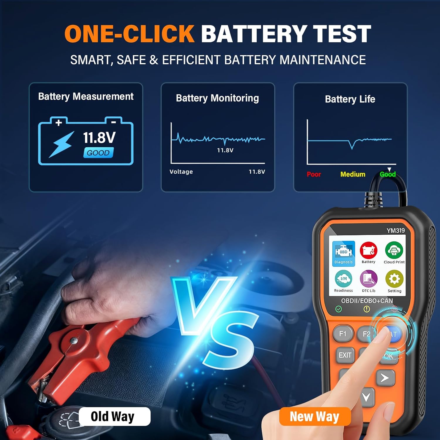 Thumbnail 2 de BluSon YM319 OBD2 Scanner 2.4"