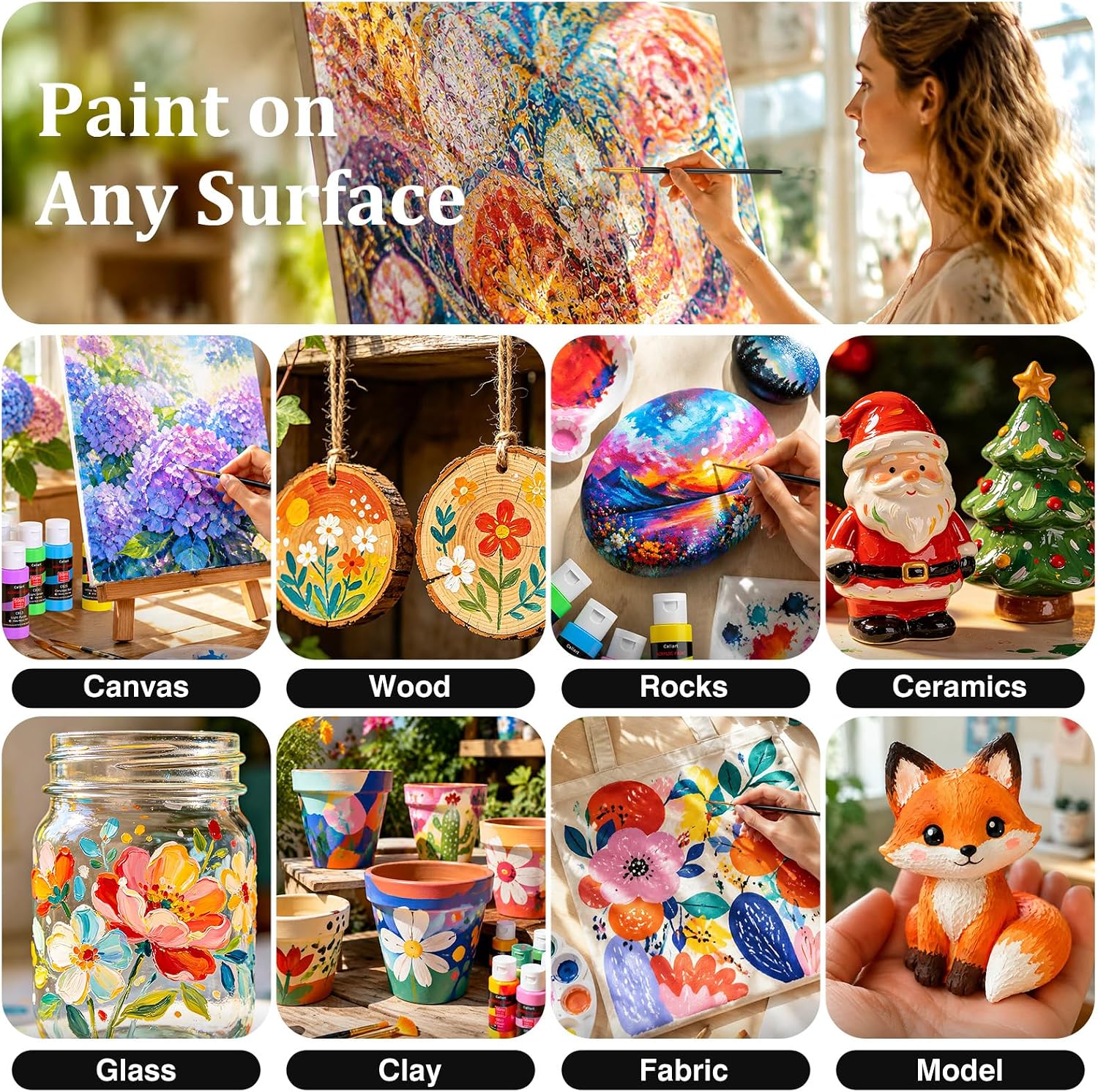 Thumbnail 4 de Caliart Acrylic Paint Set, 24 Colors