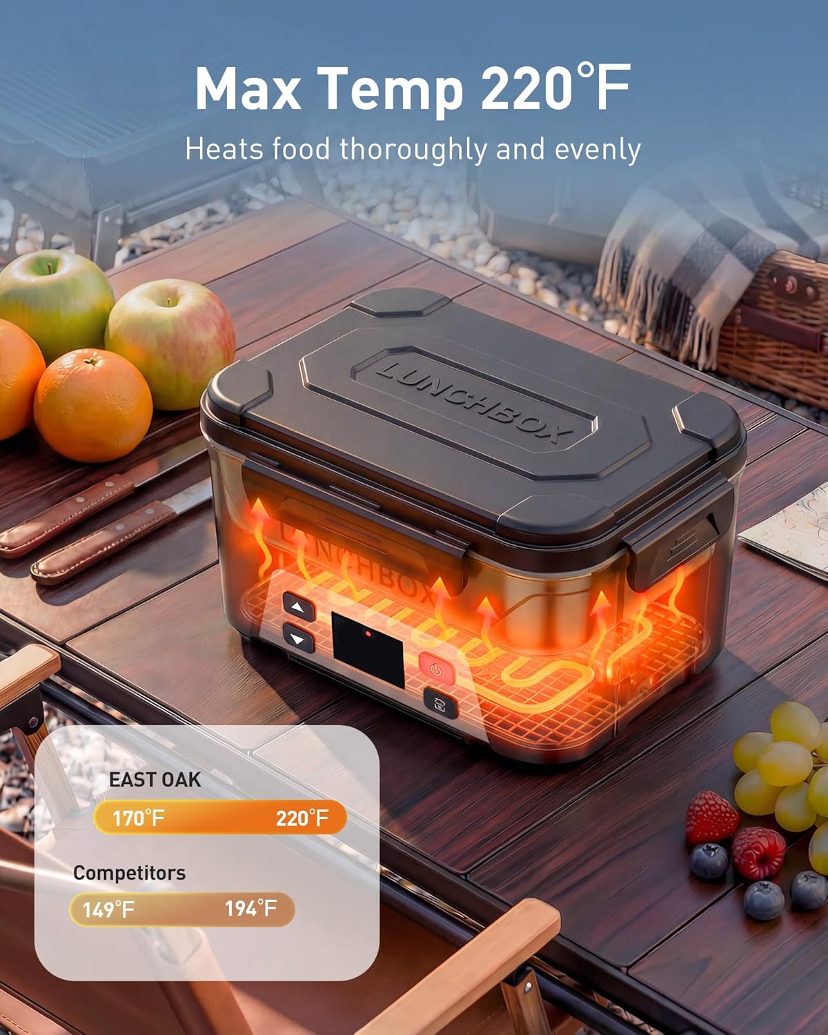 Thumbnail 5 de EAST OAK Cordless Electric Lunch Box 5.5 cups 🍱