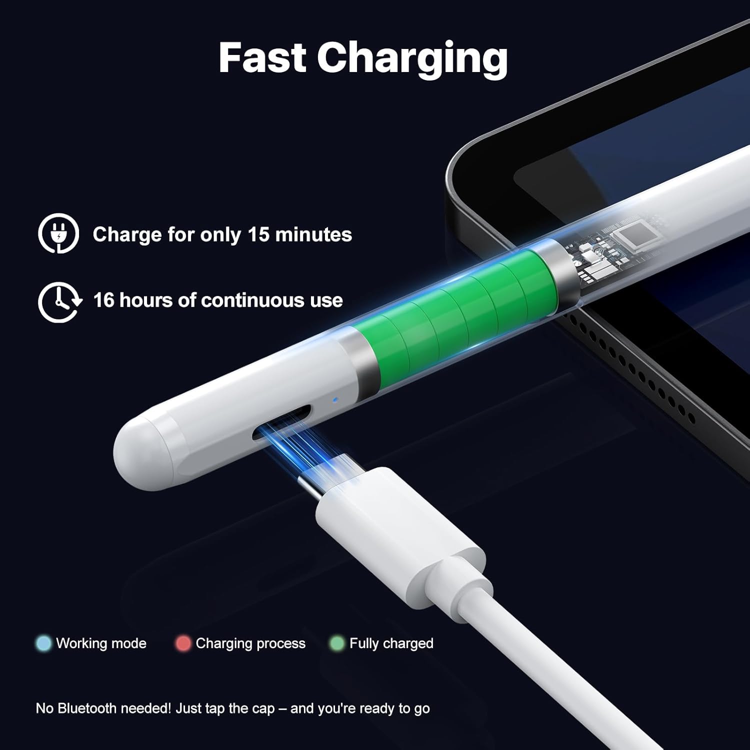 Thumbnail 2 de Kingone Apple iPad Pencil Stylus Pen