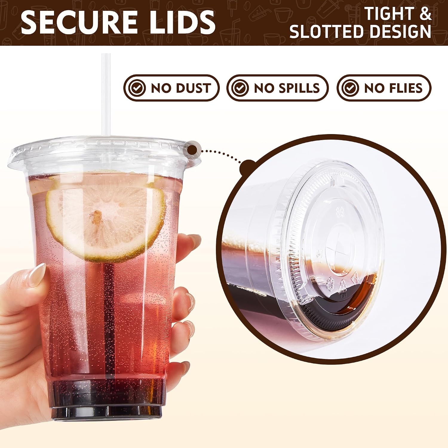 Detalle de YEEHAW 16 oz iced coffee cups 100-pack