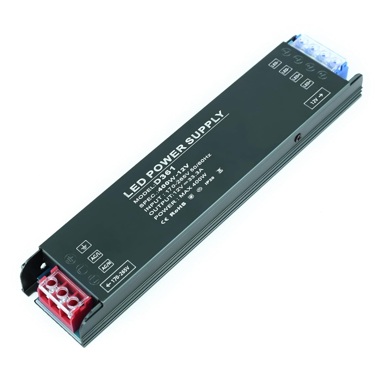 KSIBNW Alimentatore 12V 400W 33,3A Slim
