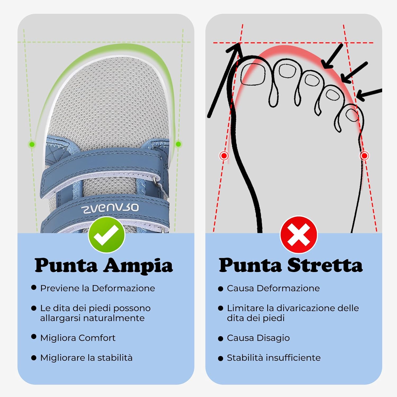 Detalle de SAGUARO Scarpe Barefoot Bambini Sneakers Minimaliste con punta ampia e chiusura a strappo (Gr. 25-35)