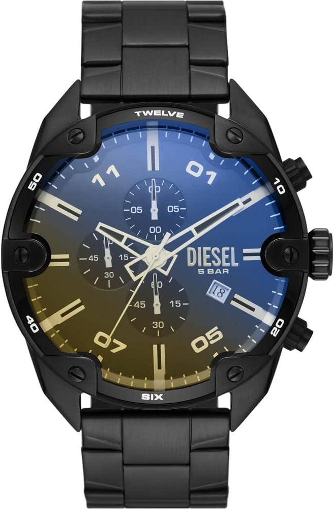 Thumbnail 4 de Diesel Spiked Uhr für Männer – Quarz-Chronograph mit goldfarbener Edelstahlarmband