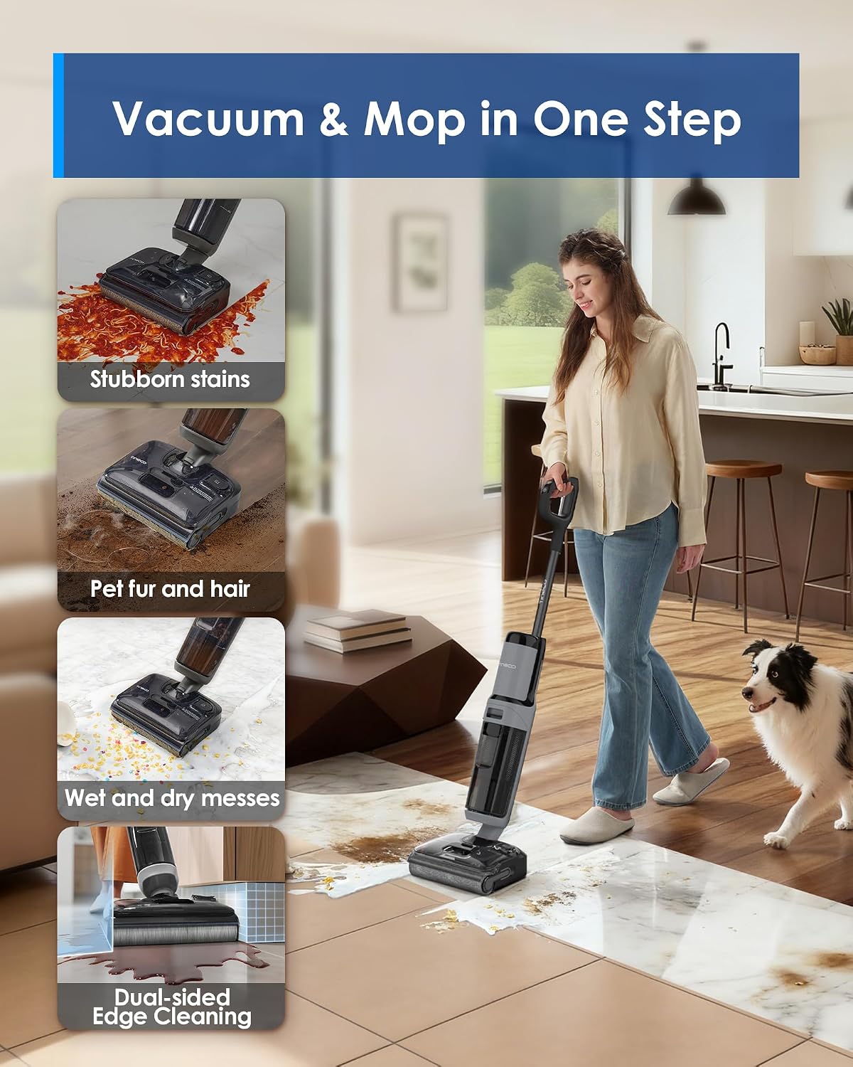 Detalle de Tineco Floor ONE i5 Stretch 20 kPa Wet-Dry Vacuum Cleaner 🧹
