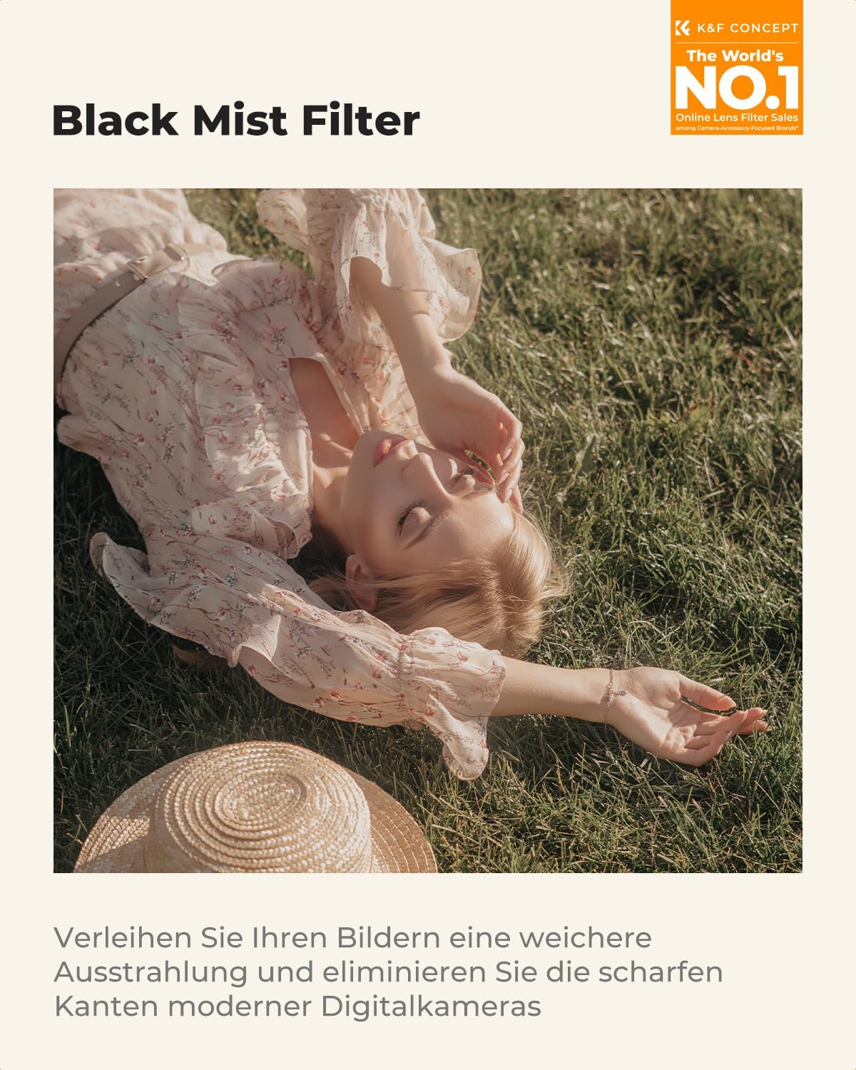 Thumbnail 1 de K&F CONCEPT Black-Mist 1/4 Filter 52 mm – Nano-Xcel, 28-fache Nano-Beschichtung, Filmlook für Porträt und Video