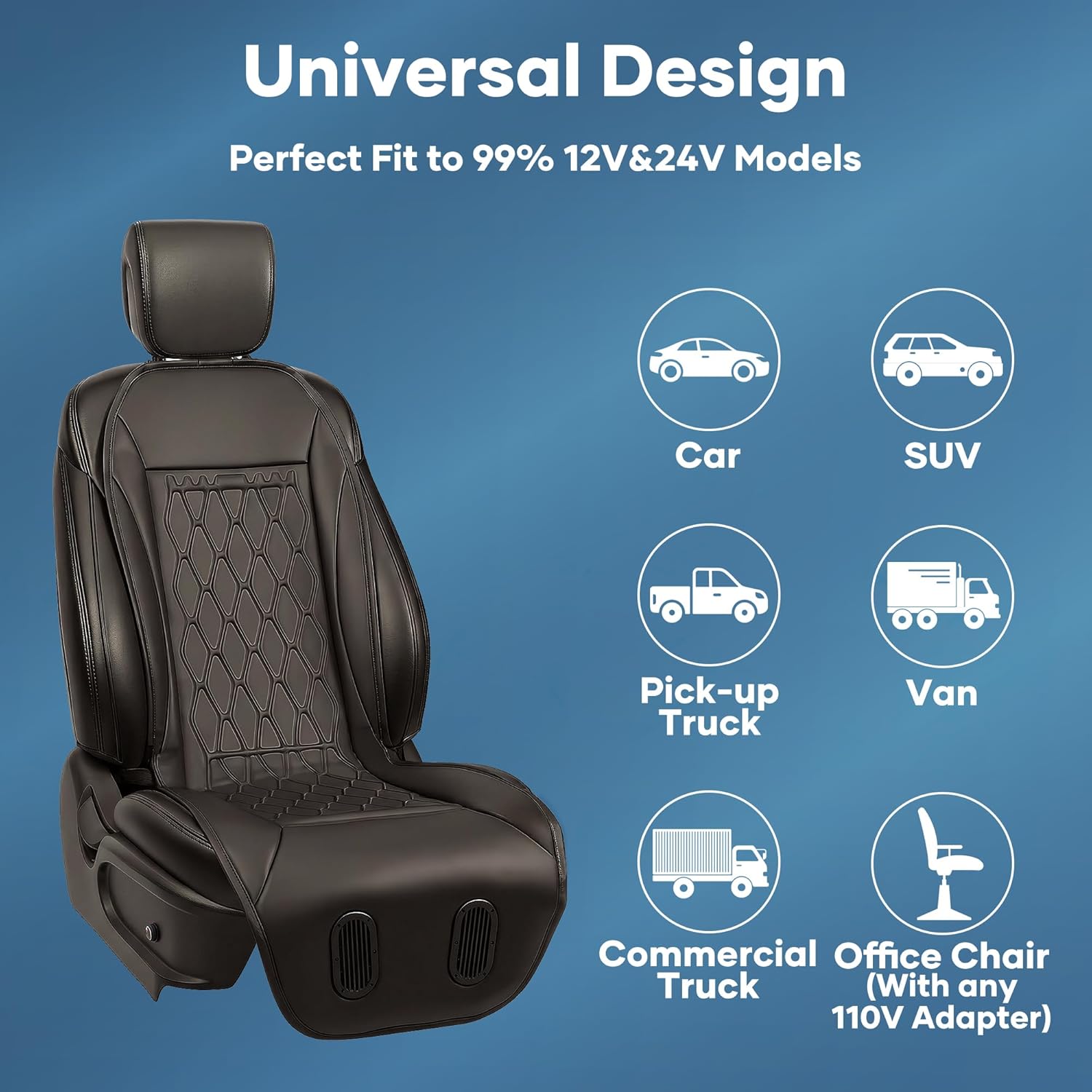 Detalle 2 de Ymcud Liquid Cooling Car Seat Cover Front Seat with 3-Mode Active Cooling