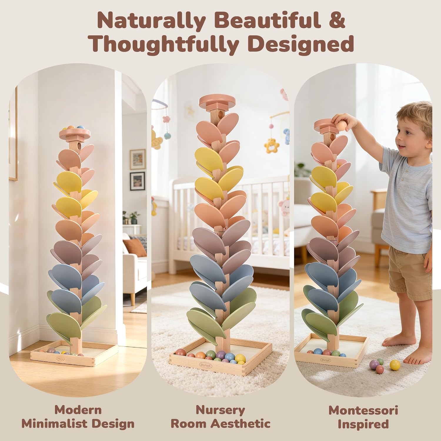 Thumbnail 6 de Joyreal Montessori Sound Tree – Wooden Marble Run for 3–5 Year Olds