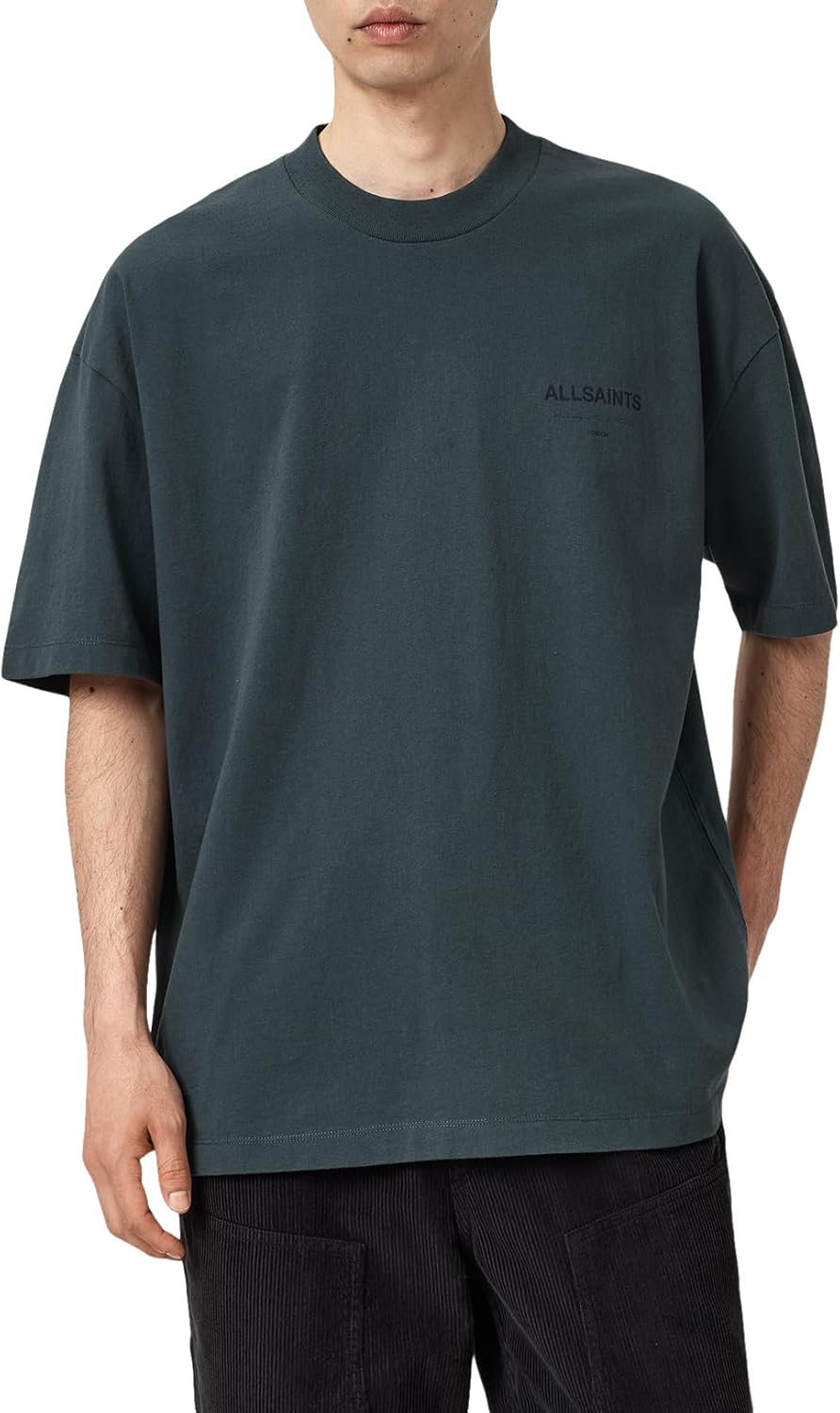 Detalle de AllSaints Homme Future SS Crew — Débardeur premium à coupe contemporaine