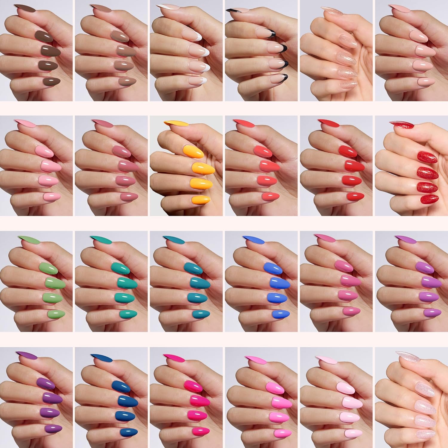 Thumbnail 2 de Beetles Rainbow Gleam Press On Nails Kit — 720 Pieces in 24 Colors (Short Almond) with Glue, Tabs, and Accessories