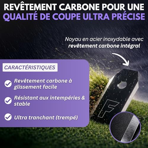 Detalle 2 de Filzada 45 lames de rechange pour robot tondeuse, acier inoxydable, 0,75 mm