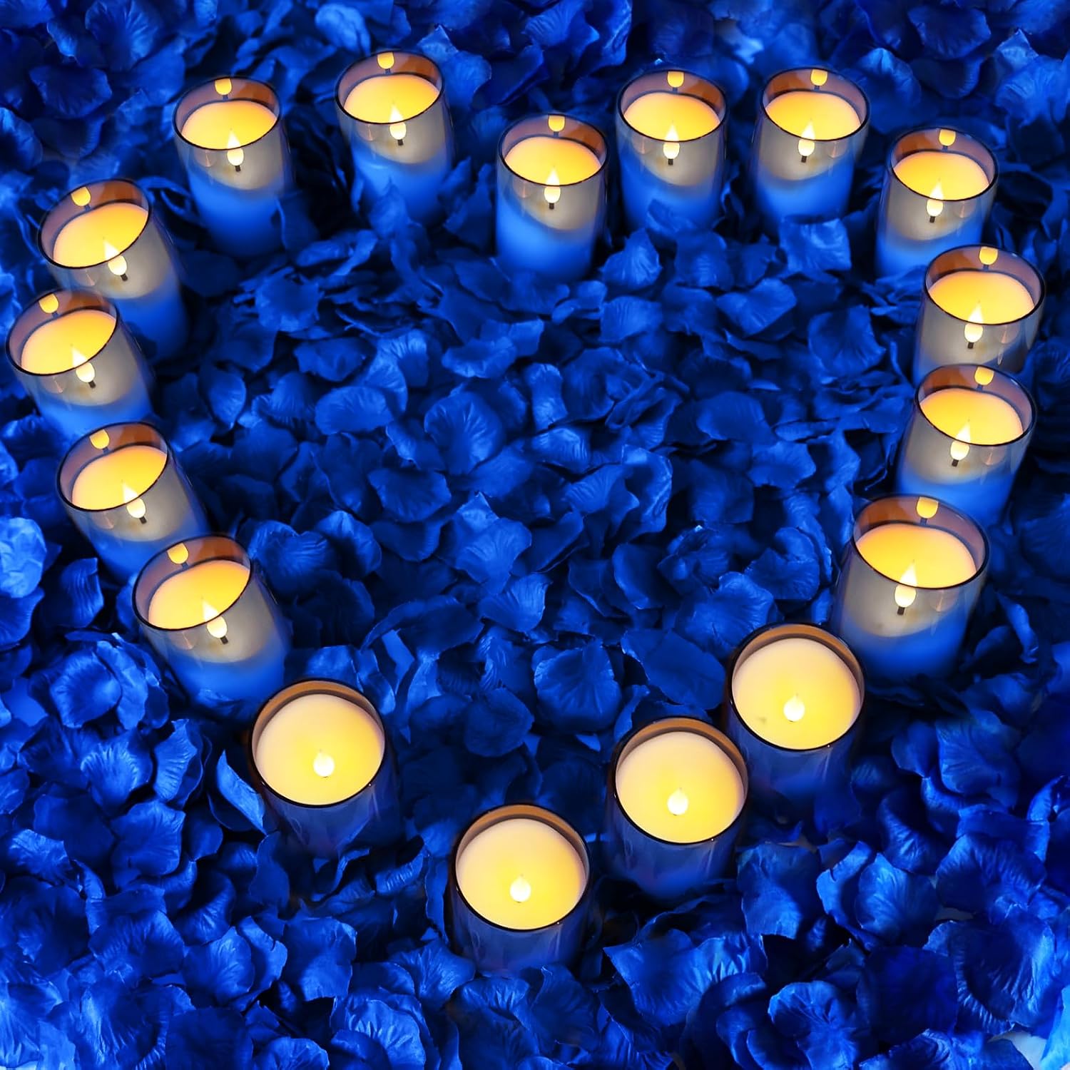 Thumbnail 5 de NURADA Blue LED Pillar Candles, Pack of 3, with Remote and Timer