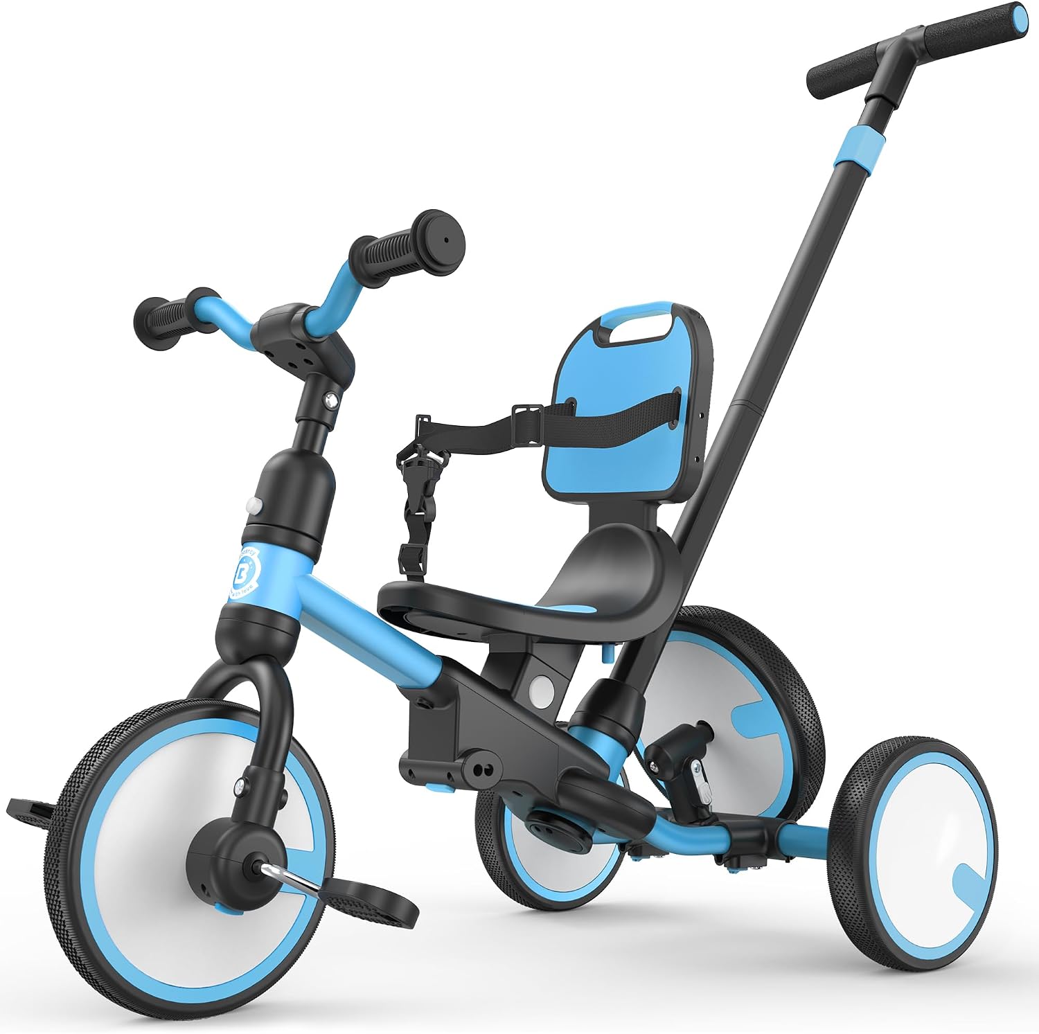 Detalle de Besrey 5-in-1 Toddler Tricycle with Push Handle: Grow-with-Me Trike for 1–3 Years