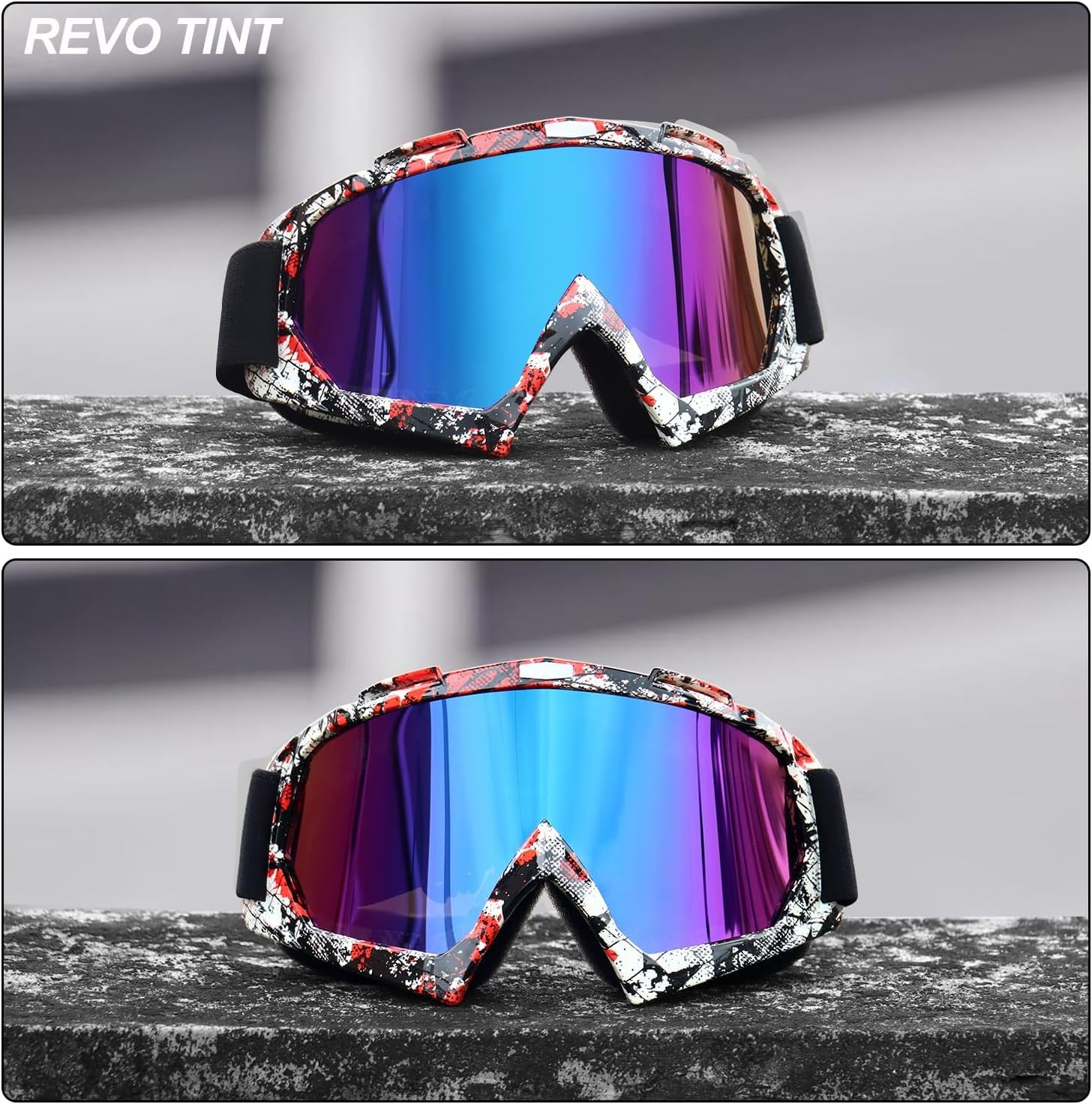 Thumbnail 3 de FMY motocross & dirt bike goggles with UV400 anti-scratch PC lens and anti-fog airflow