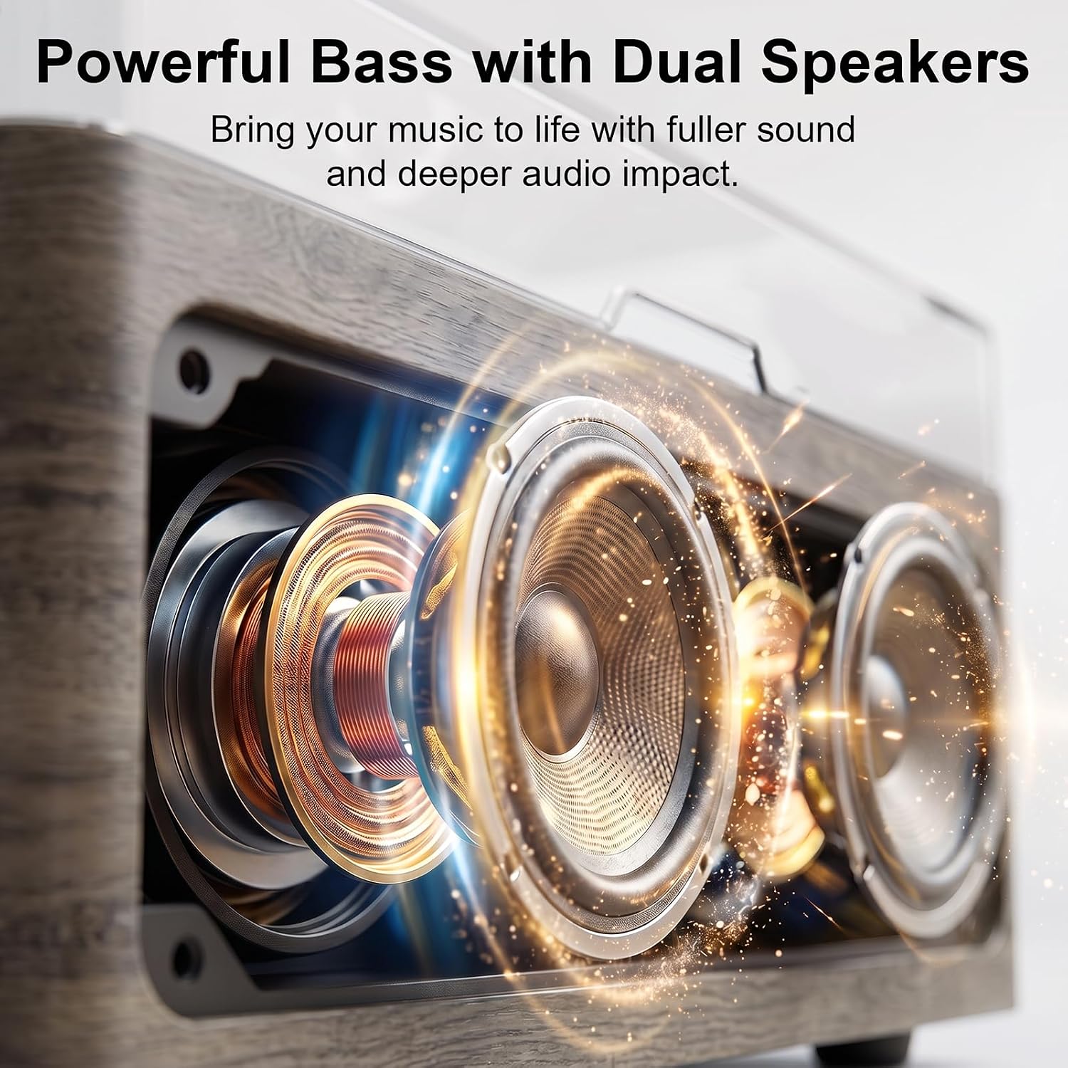 Detalle 2 de Gueray Retro CD Player with 3600mAh Battery