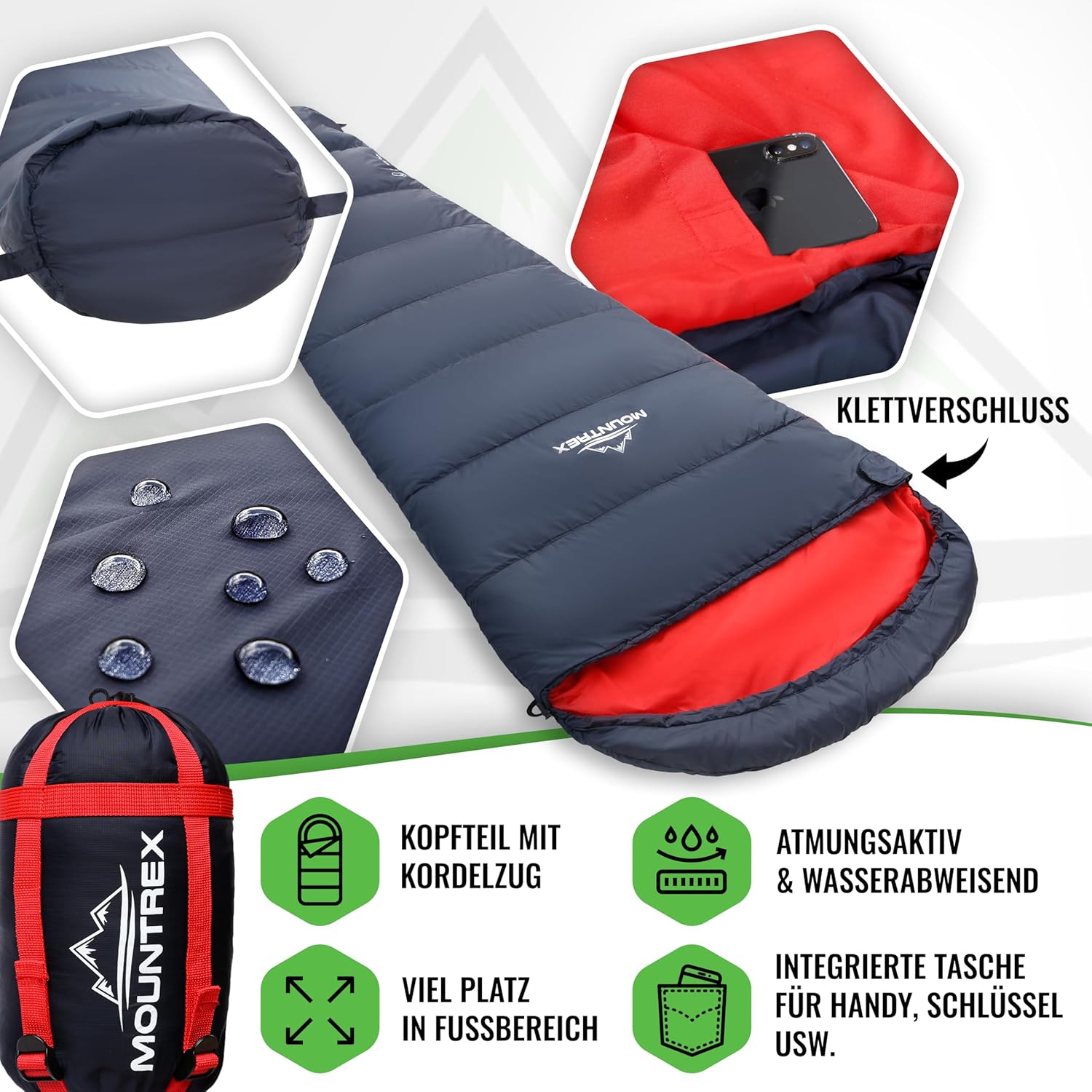 Thumbnail 2 de MOUNTREX Schlafsack Mumienschlafsack 760 g
