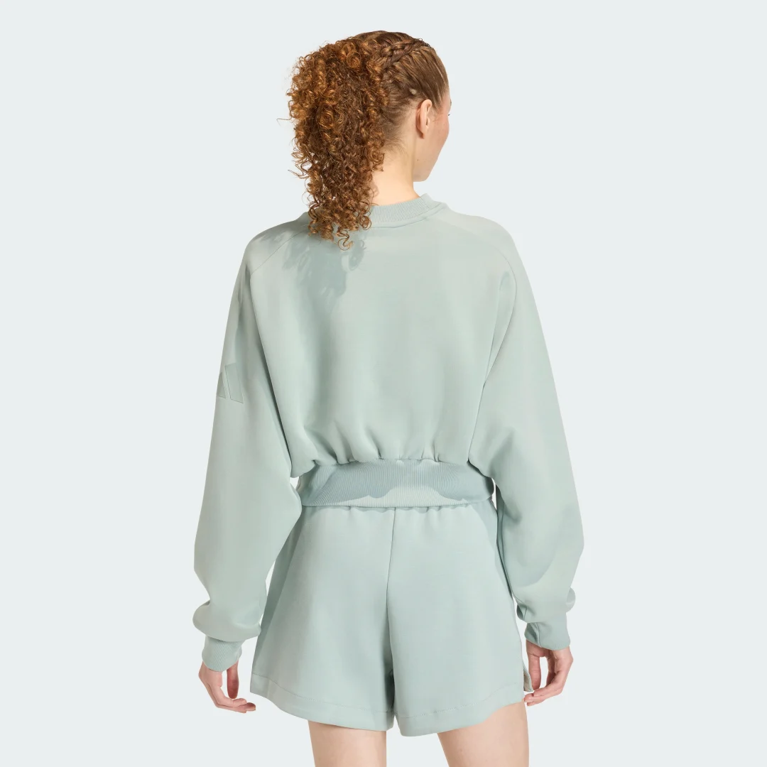 Thumbnail 1 de Sudadera holgada Soft Lux de Adidas — Verde, cómodo tono diario
