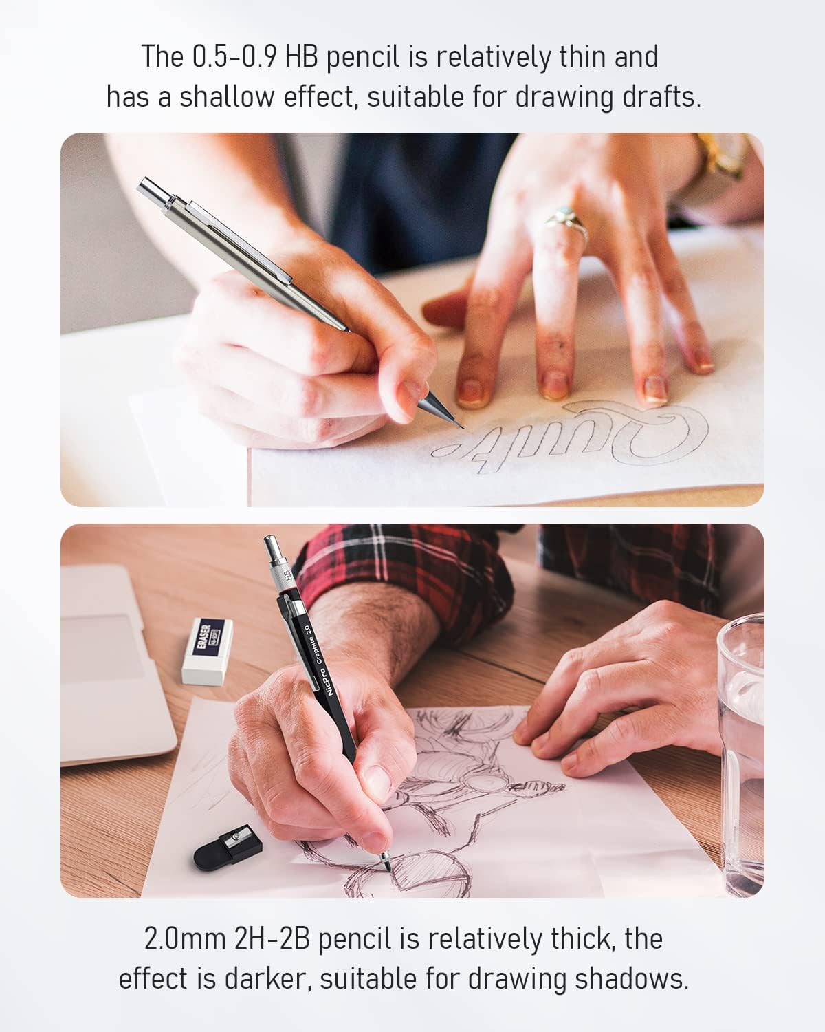 Thumbnail 3 de Nicpro Portamine 6 pezzi 4 misure ✏️