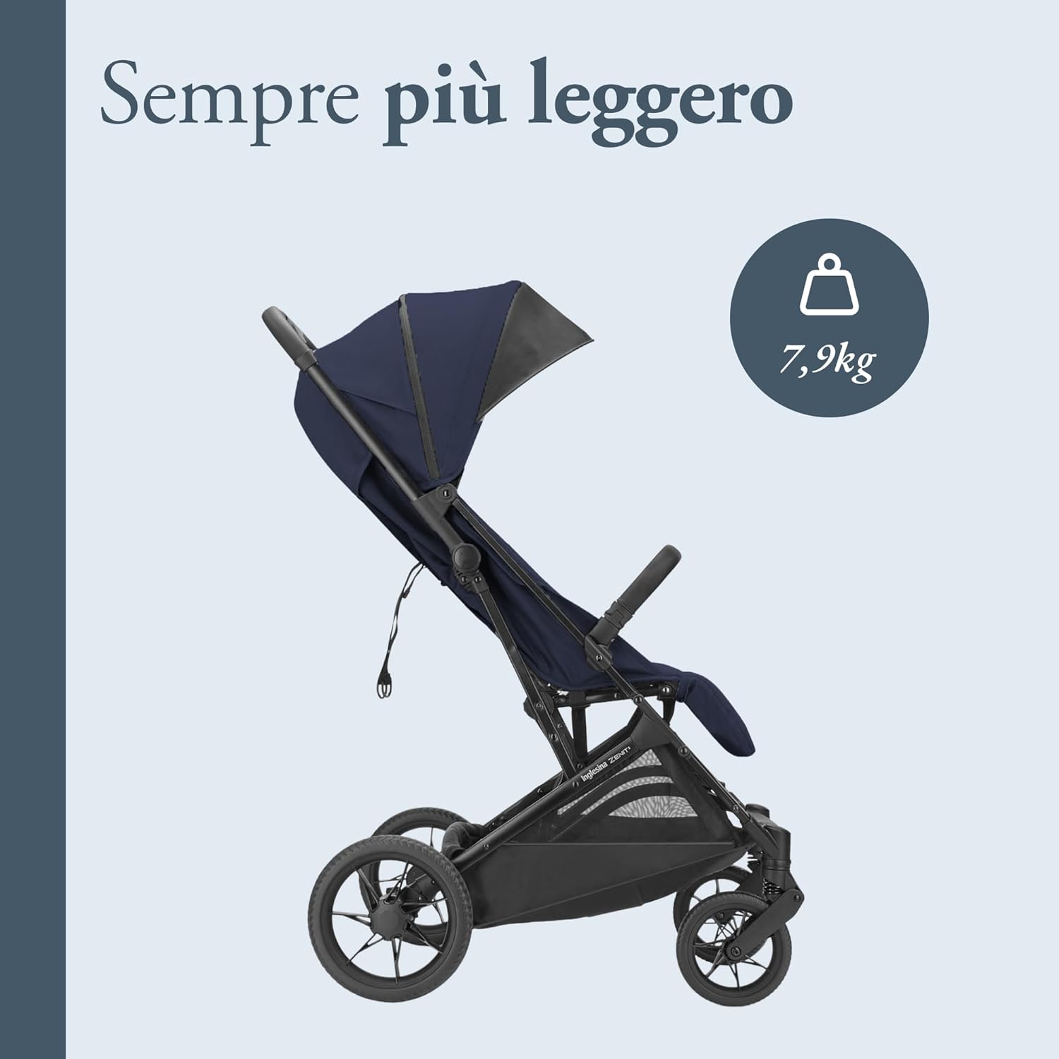Detalle de Inglesina Zenit 2 Passeggino – Polar Blue, ultra-compatto e leggero