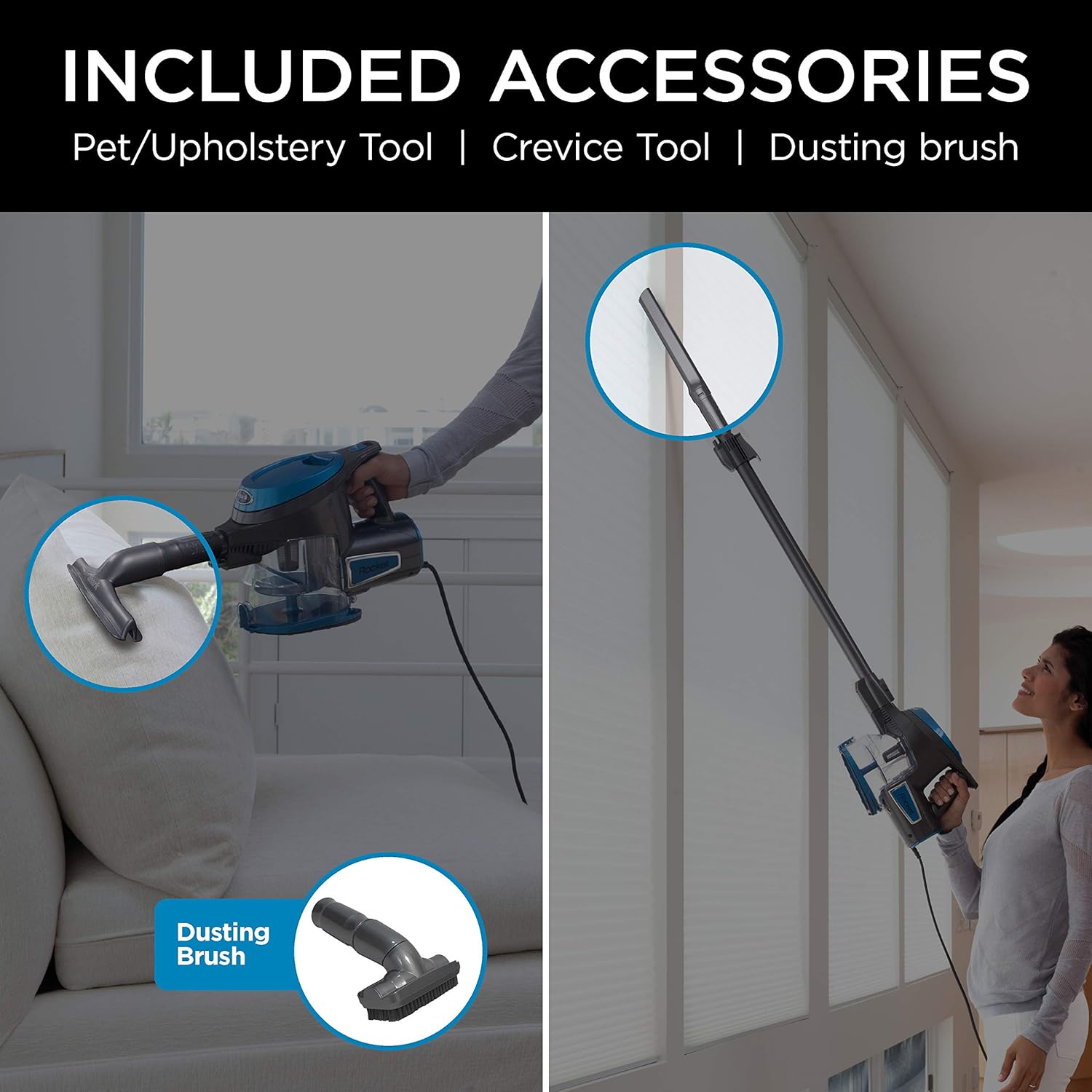 Thumbnail 6 de Shark Rocket HV300C Corded Stick Vacuum, 2-in-1, Swivel Steering, Blue