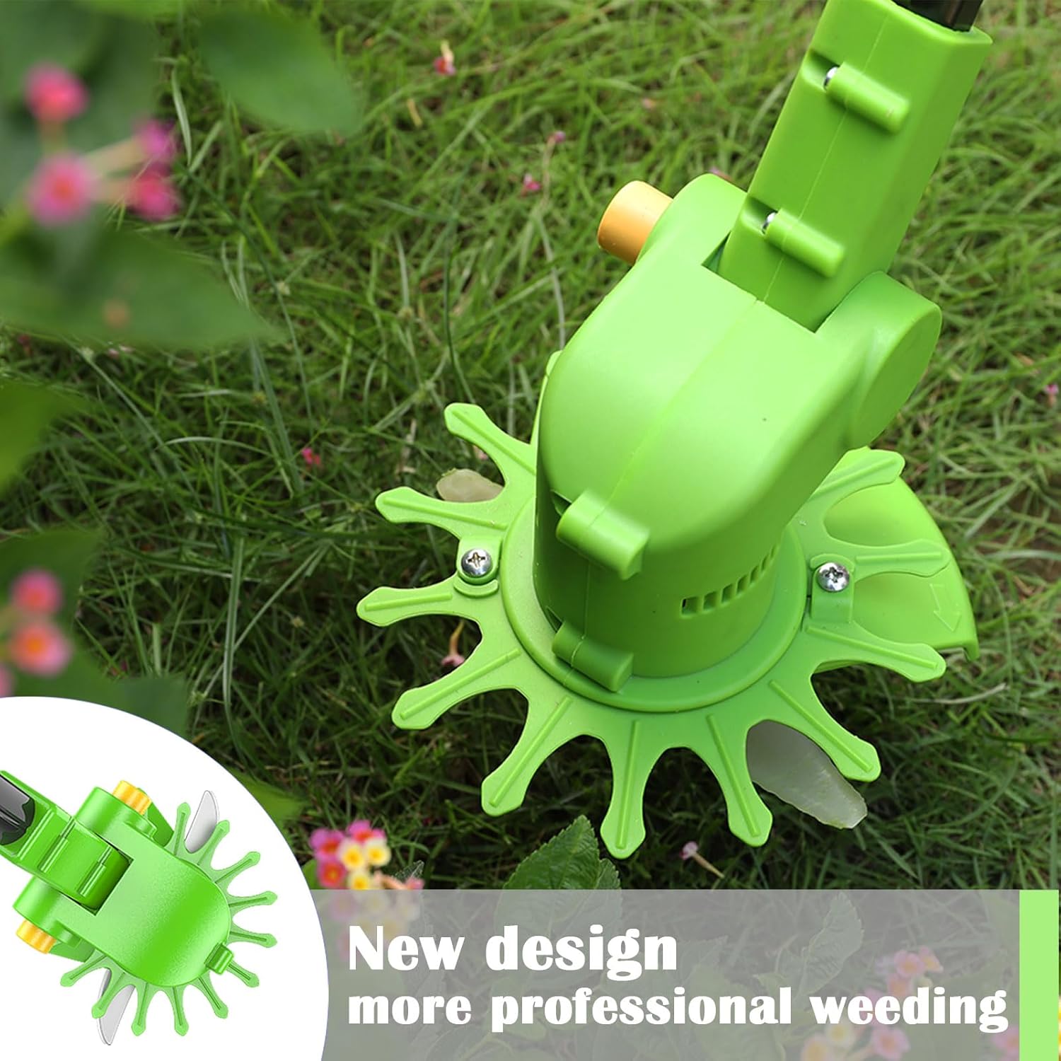 Thumbnail 2 de 21V Cordless Strimmer (3-in-1) with 2×2.5Ah Batteries & Fast Charger, 6 Plastic Blades, 2 Metal Blades and Circular Saw Blades