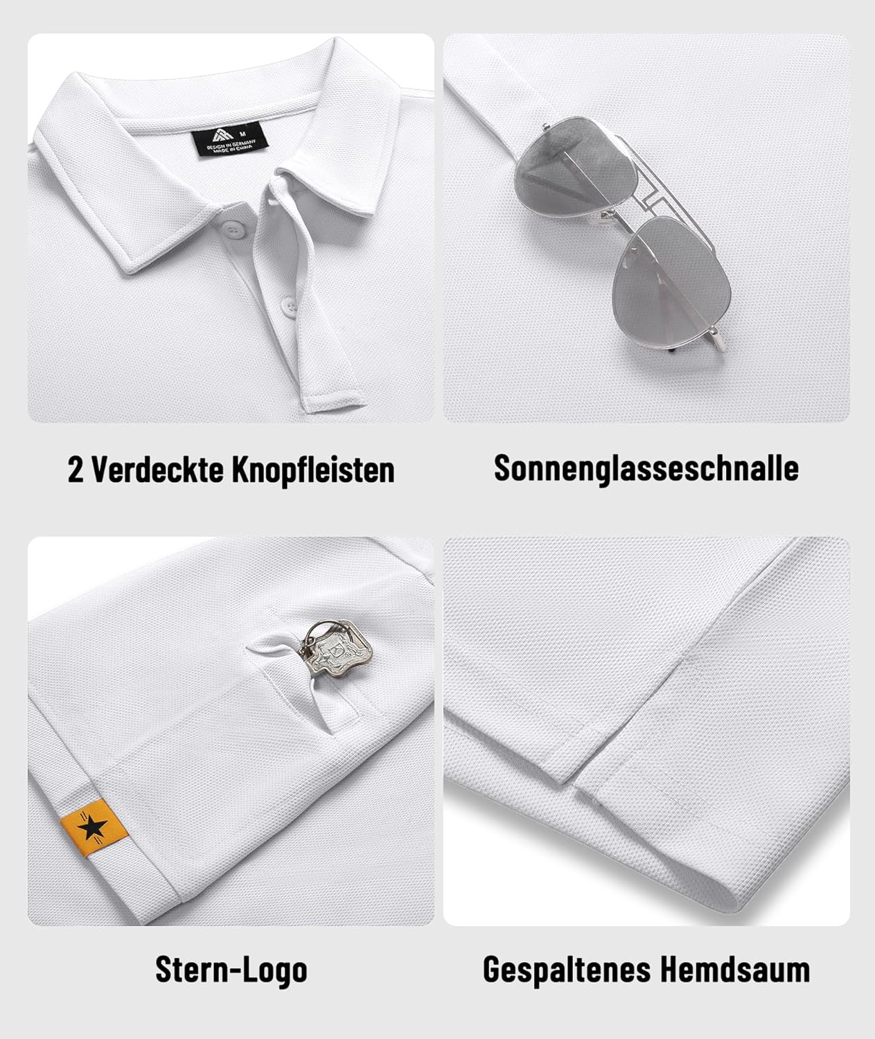 Thumbnail 4 de ZITY 5 Pack Polo Uomo Manica Corta – Traspirante, Asciugatura Rapida, Regular Fit